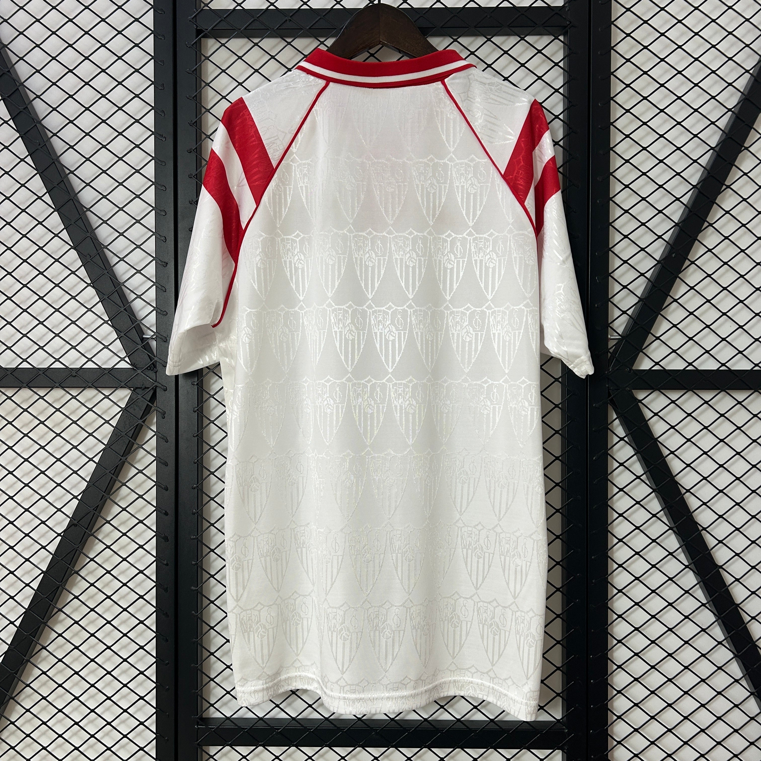 1990s Sevilla Retro Football Shirt | White Red Home
