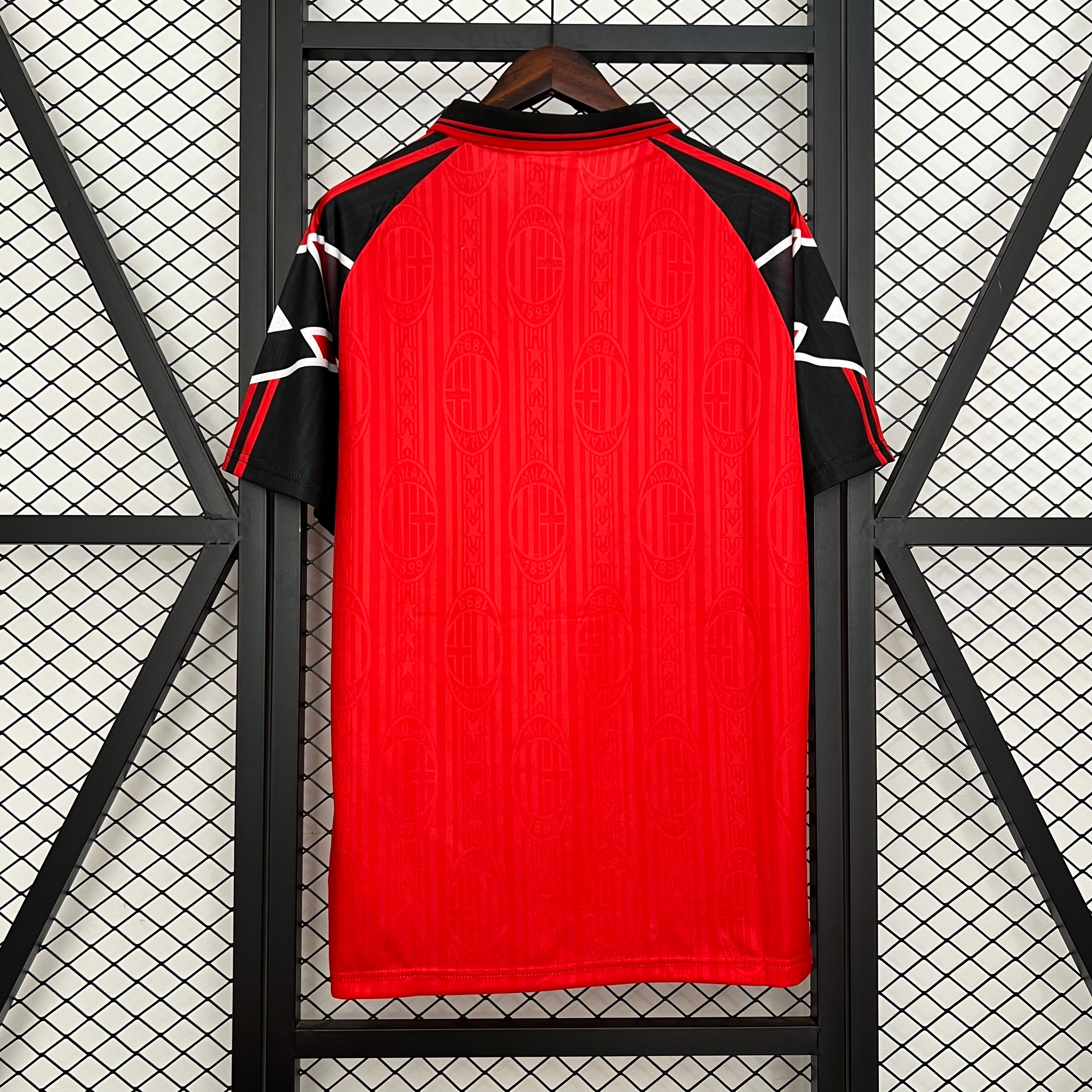 1990s AC Milan Retro Football Shirt | Red Black Home