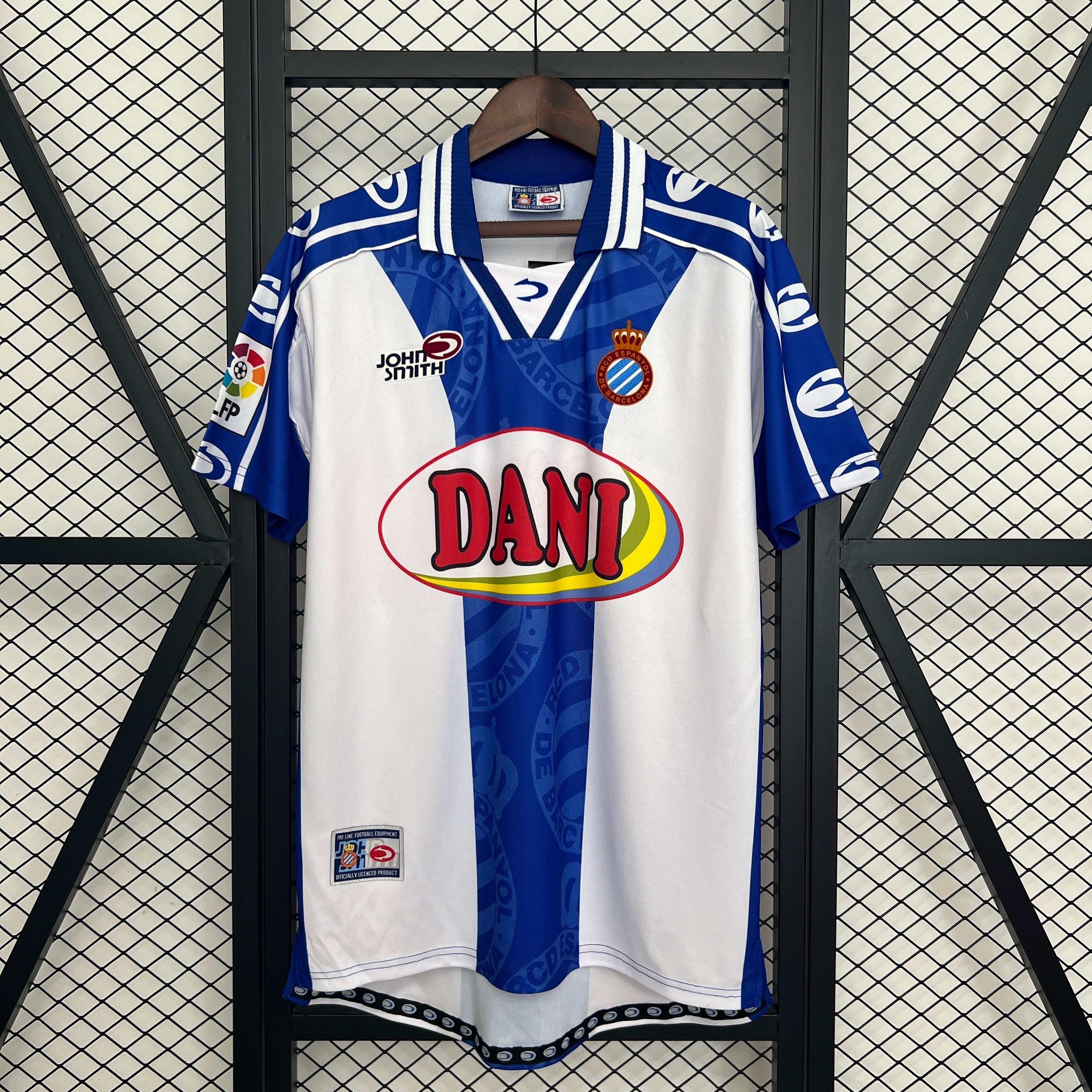 1990s Espanyol Retro Football Shirt | White Blue Home