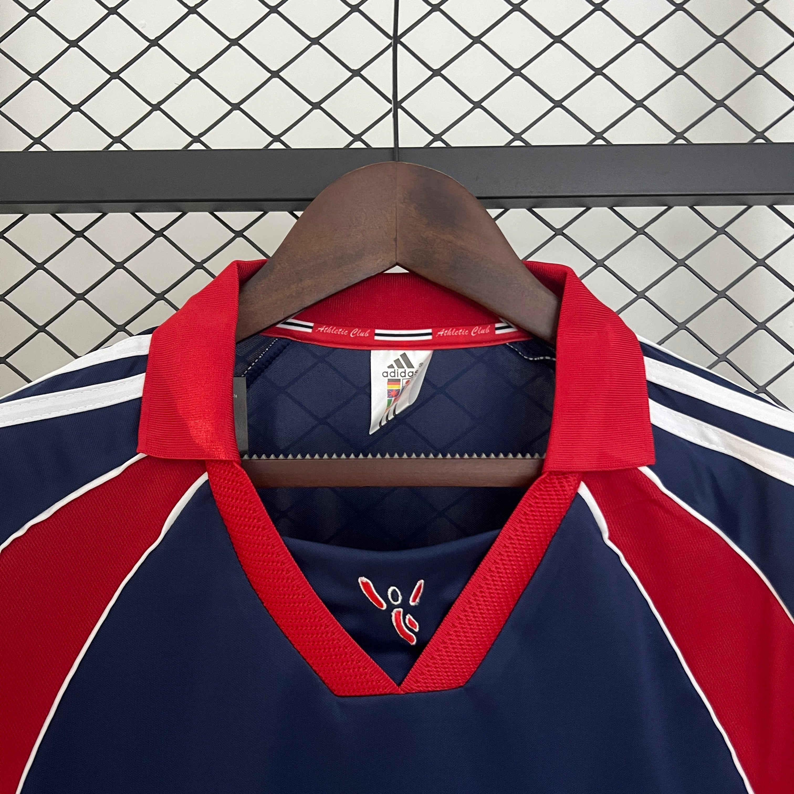 1990s Athletic Bilbao Retro Football Shirt | Navy Red Home
