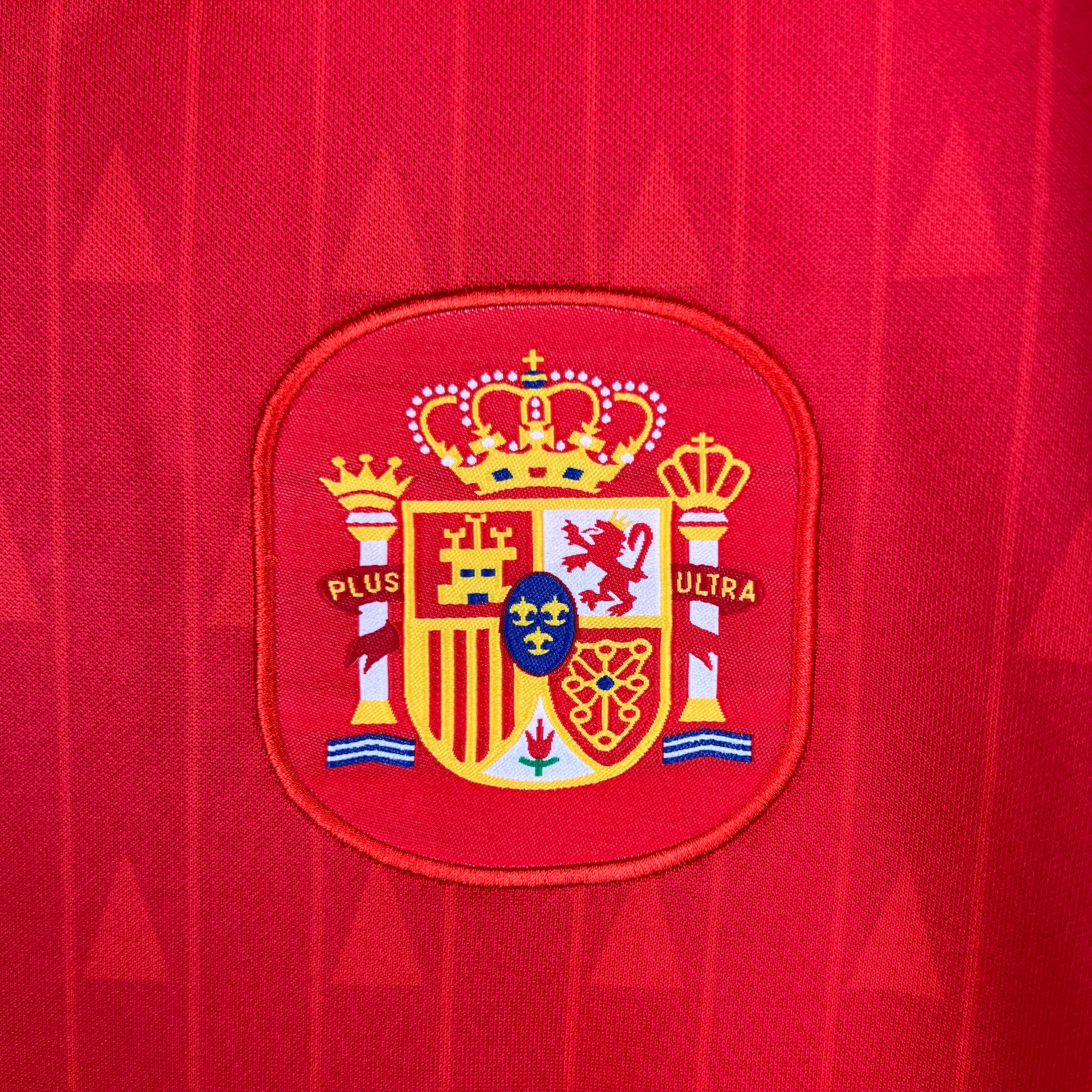 1990s Spain Retro Football Shirt | Red Yellow Home