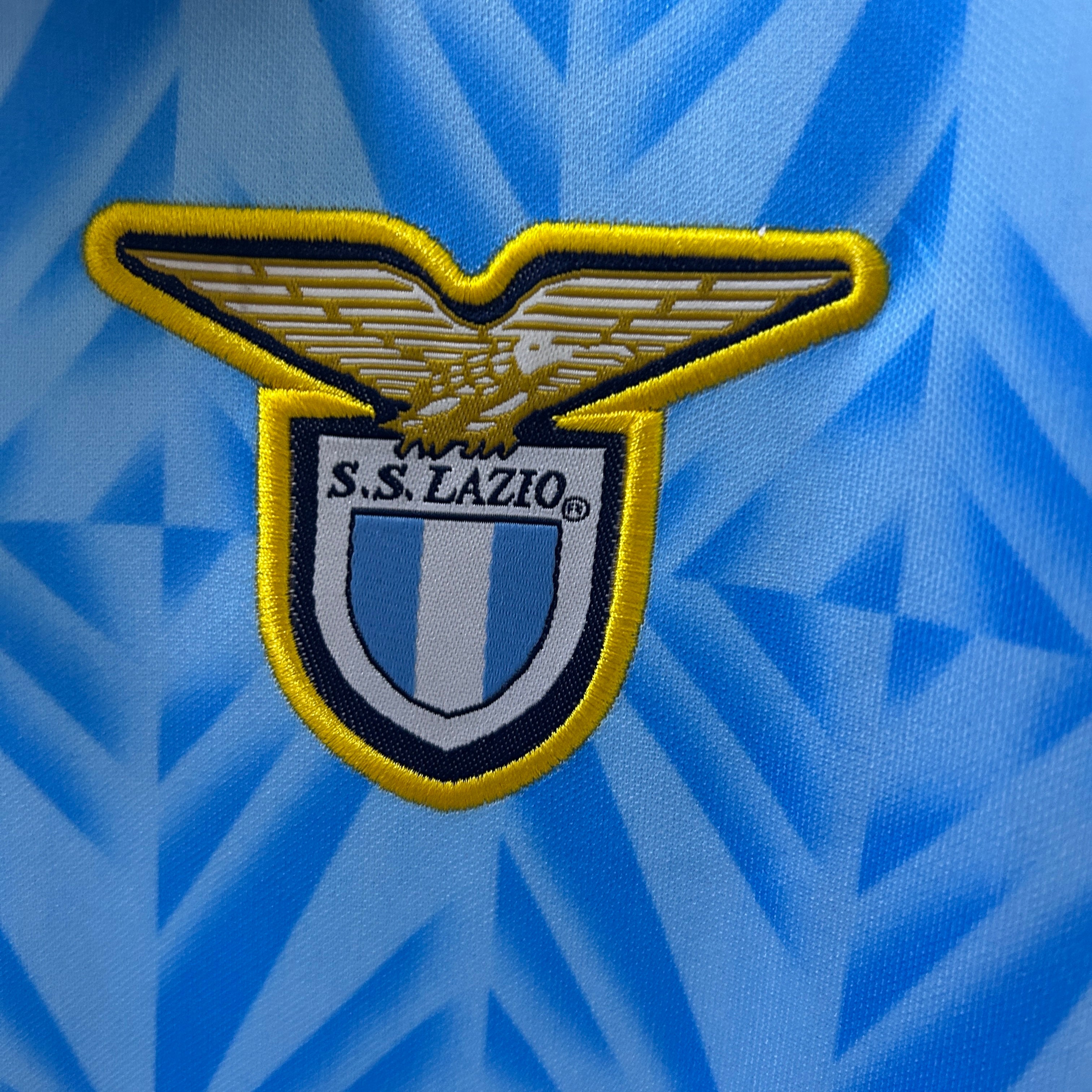 1990s Lazio Retro Football Shirt | Sky Blue White Home