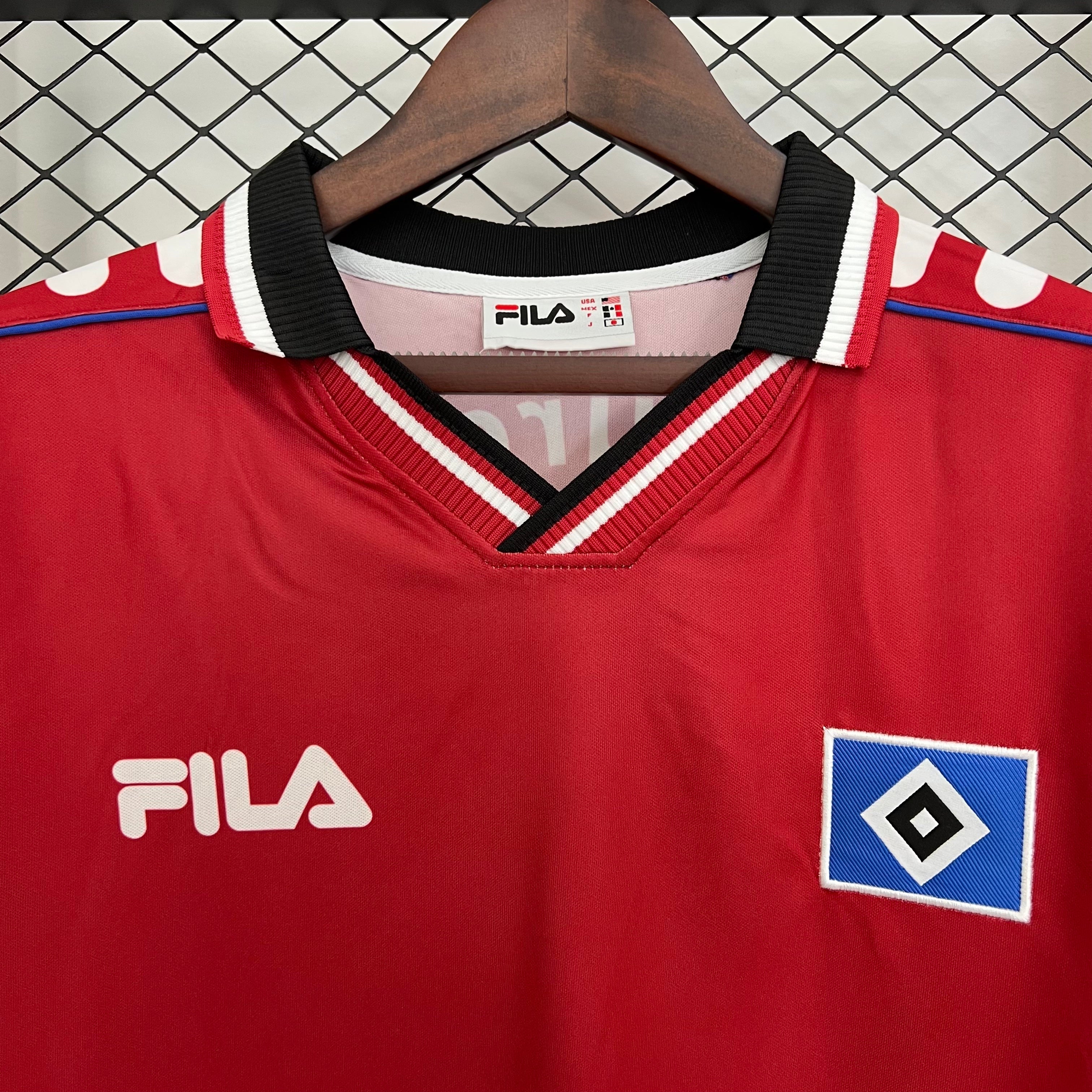 1990s Hamburg SV Retro Football Shirt | Red Black Home