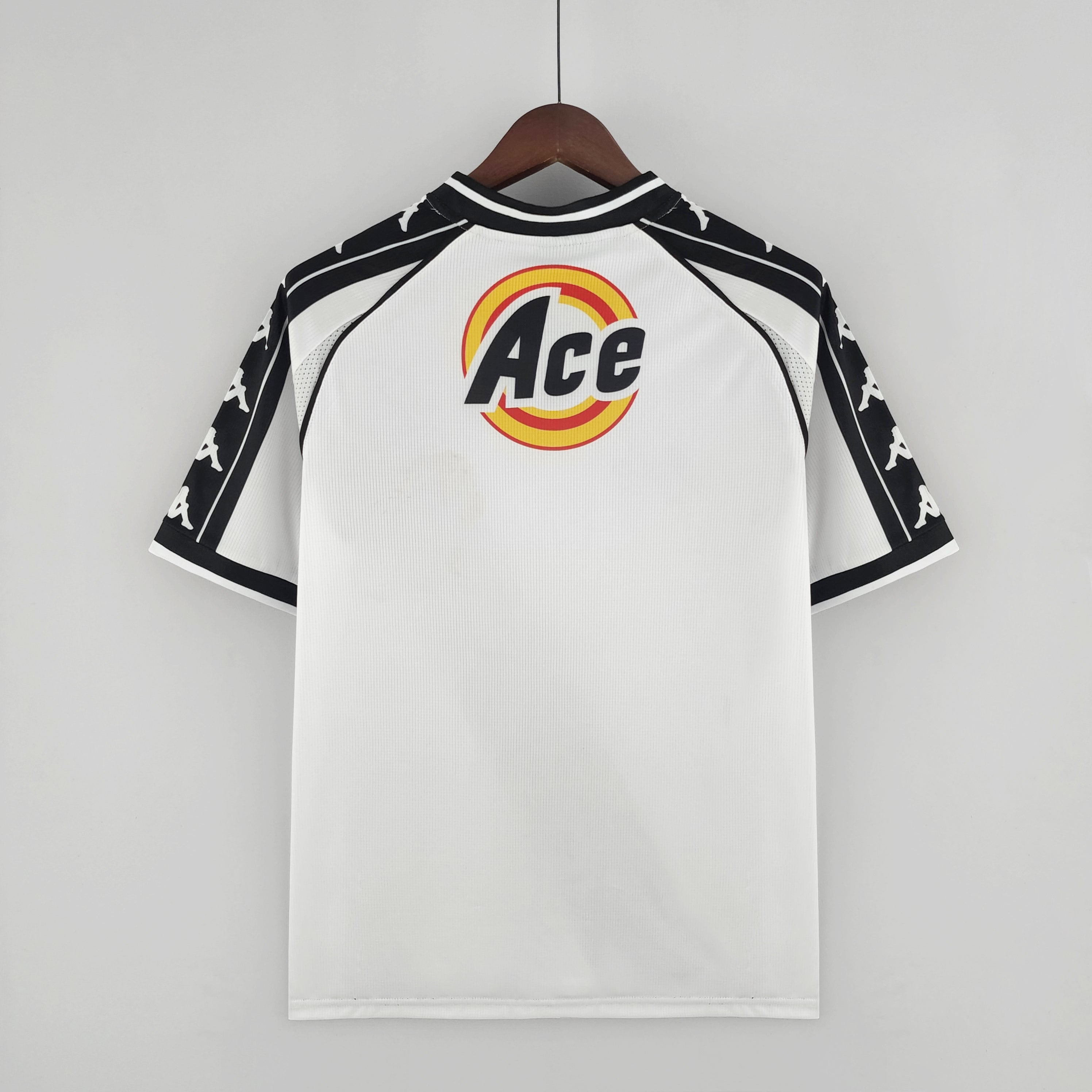 1990s Vasco Da Gama Retro Football Shirt | White Black Home