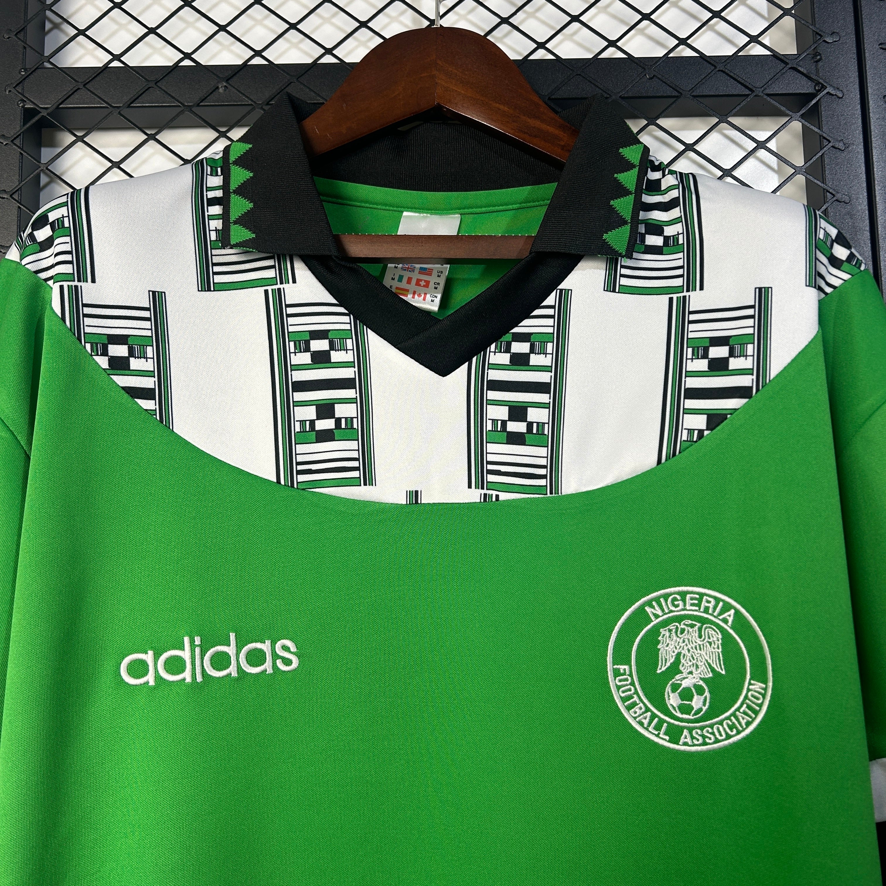1990s Nigeria Retro Football Shirt | Green White Home