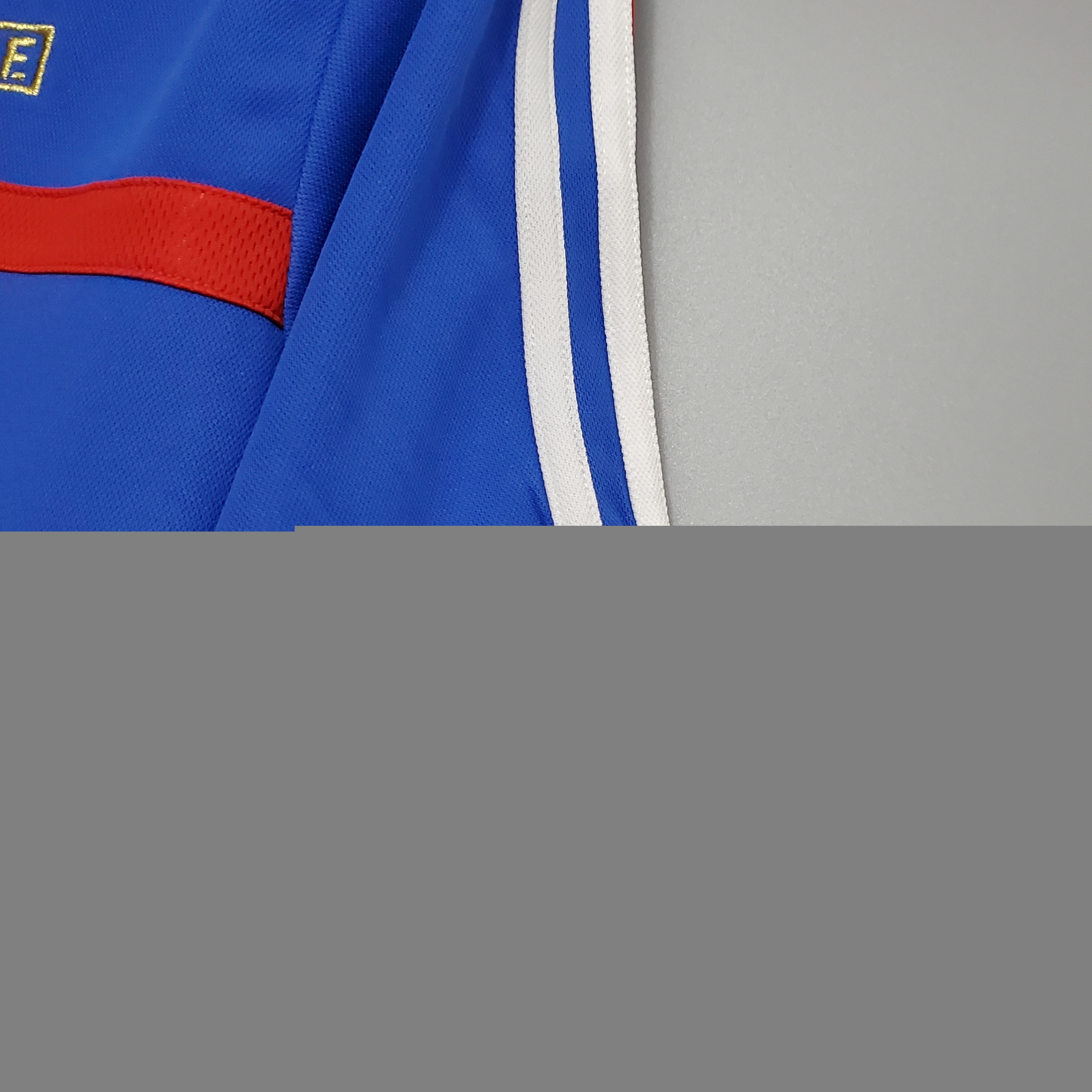 1990s France Retro Football Shirt | Blue Red Home