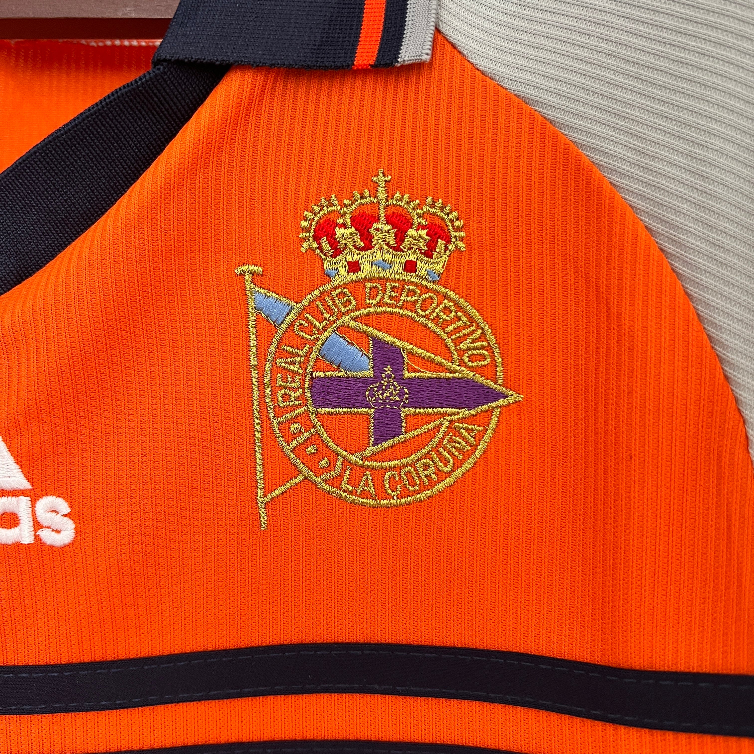 1990s Deportivo La Coruna Retro Football Shirt | Orange Grey Away