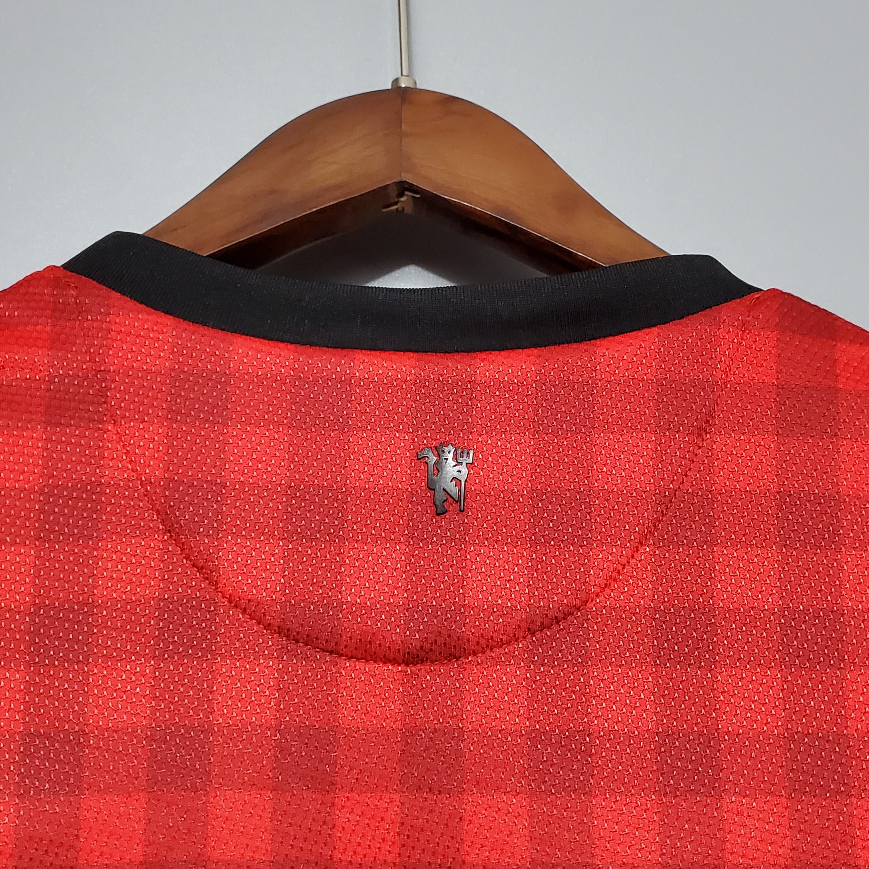 2010s Manchester United Retro Football Shirt | Red Black Home