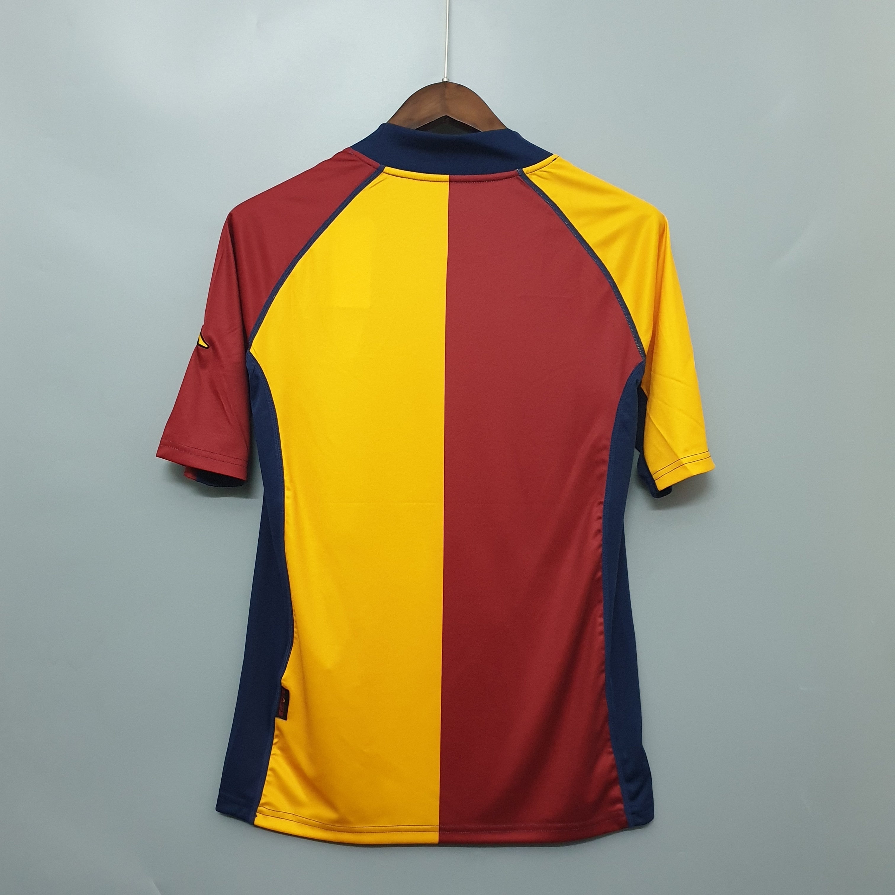 2000s AS Roma Retro Football Shirt | Yellow Red Home