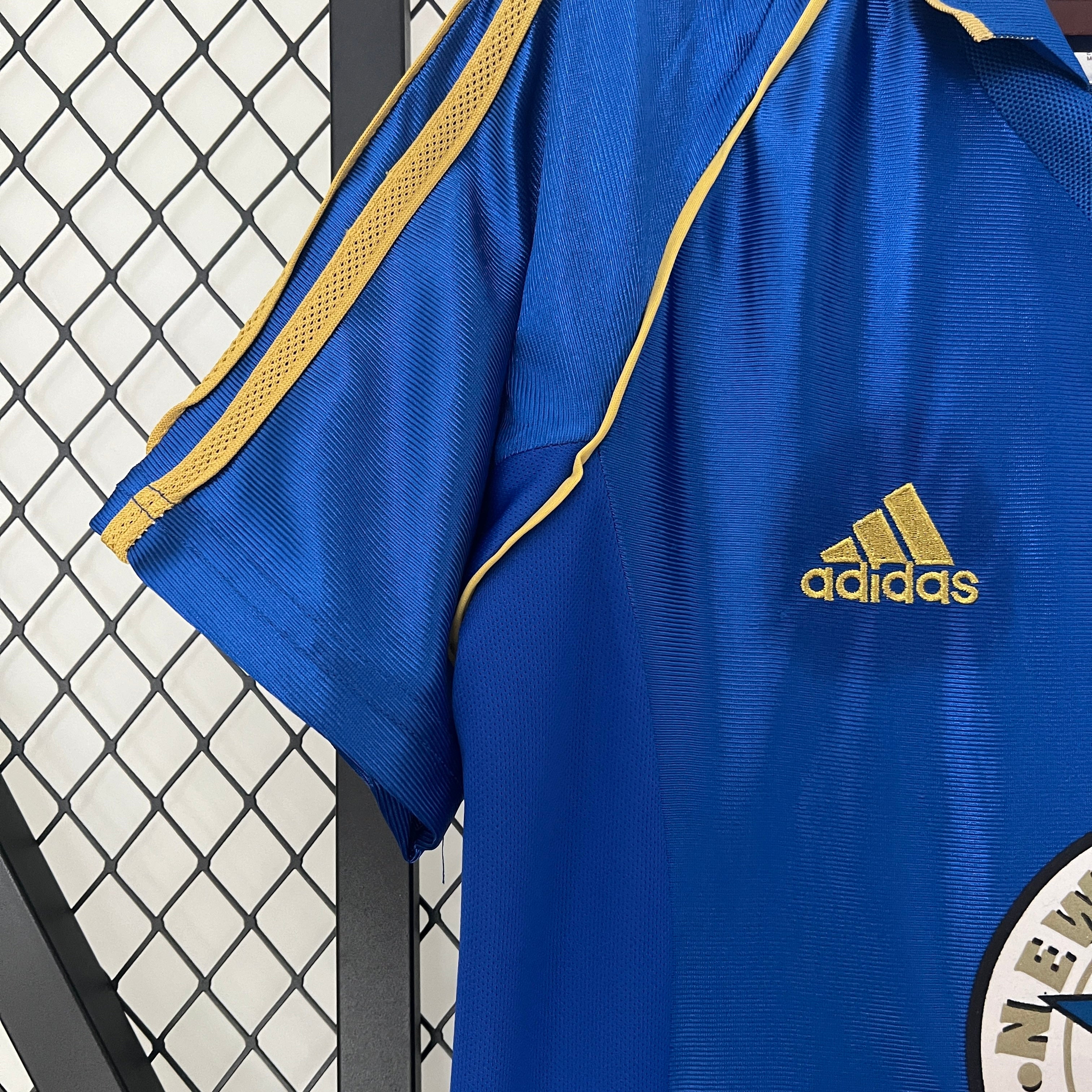 1990s Newcastle Retro Football Shirt | Blue Gold Home