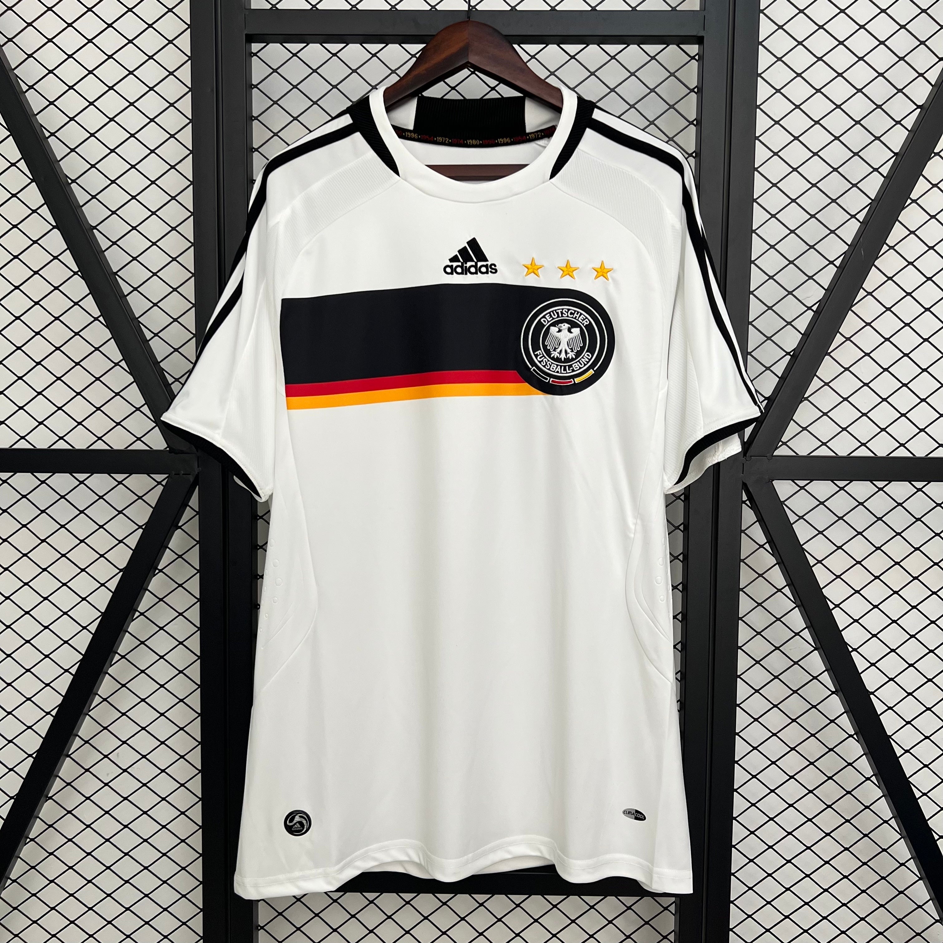 2000s Germany Retro Football Shirt | White Black Home