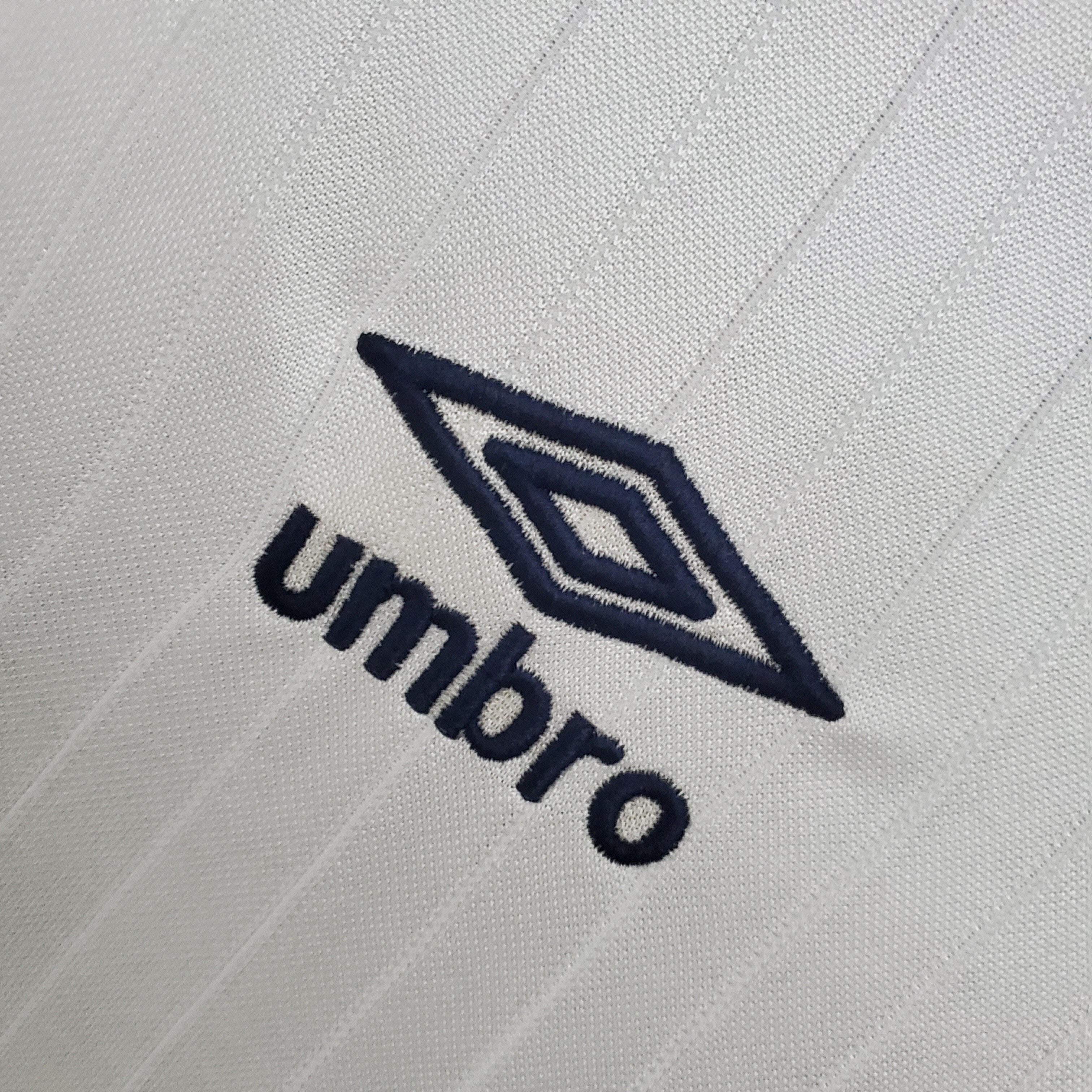 1980s England Retro Football Shirt | White Navy Home