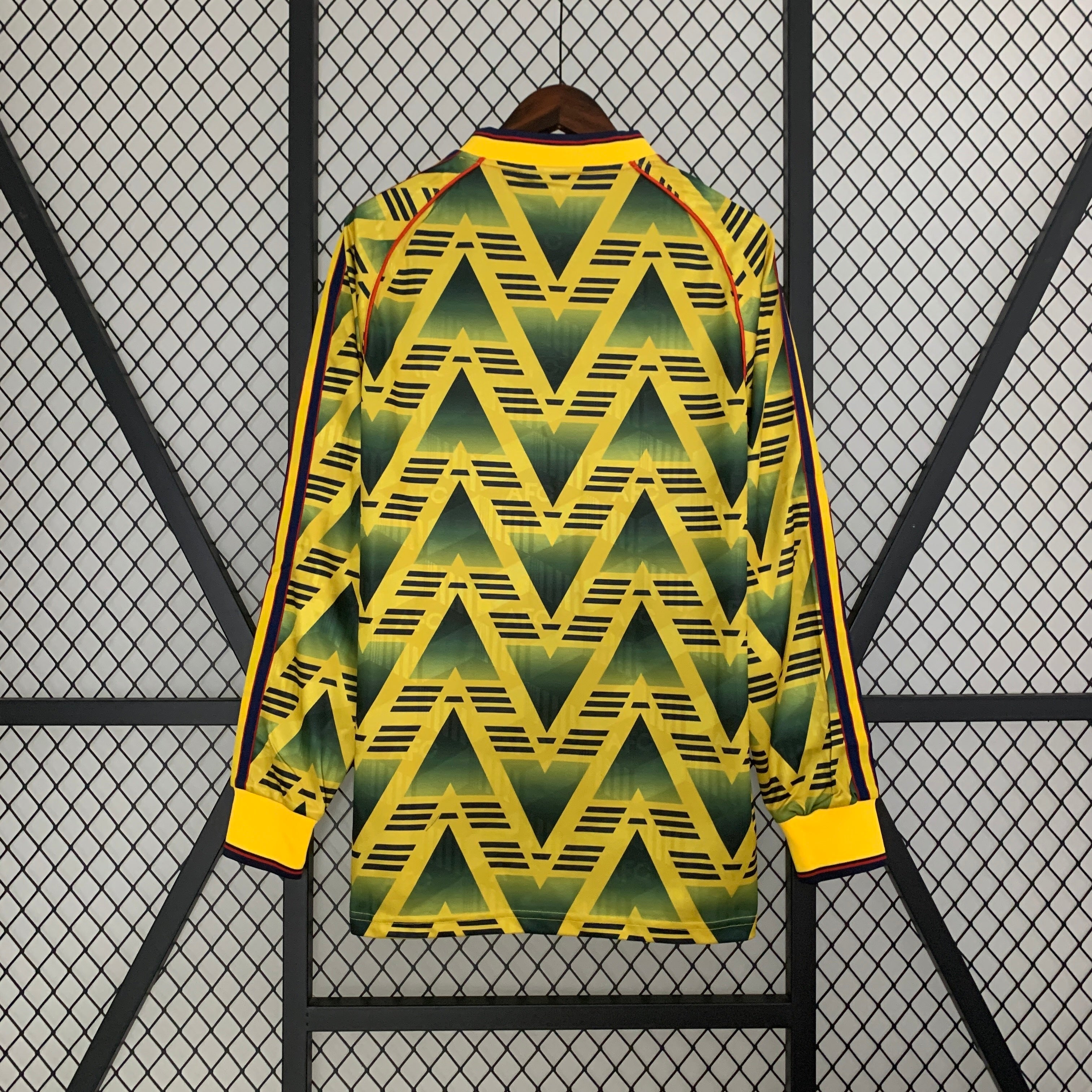 1990s Arsenal Retro Football Shirt | Yellow Green Home