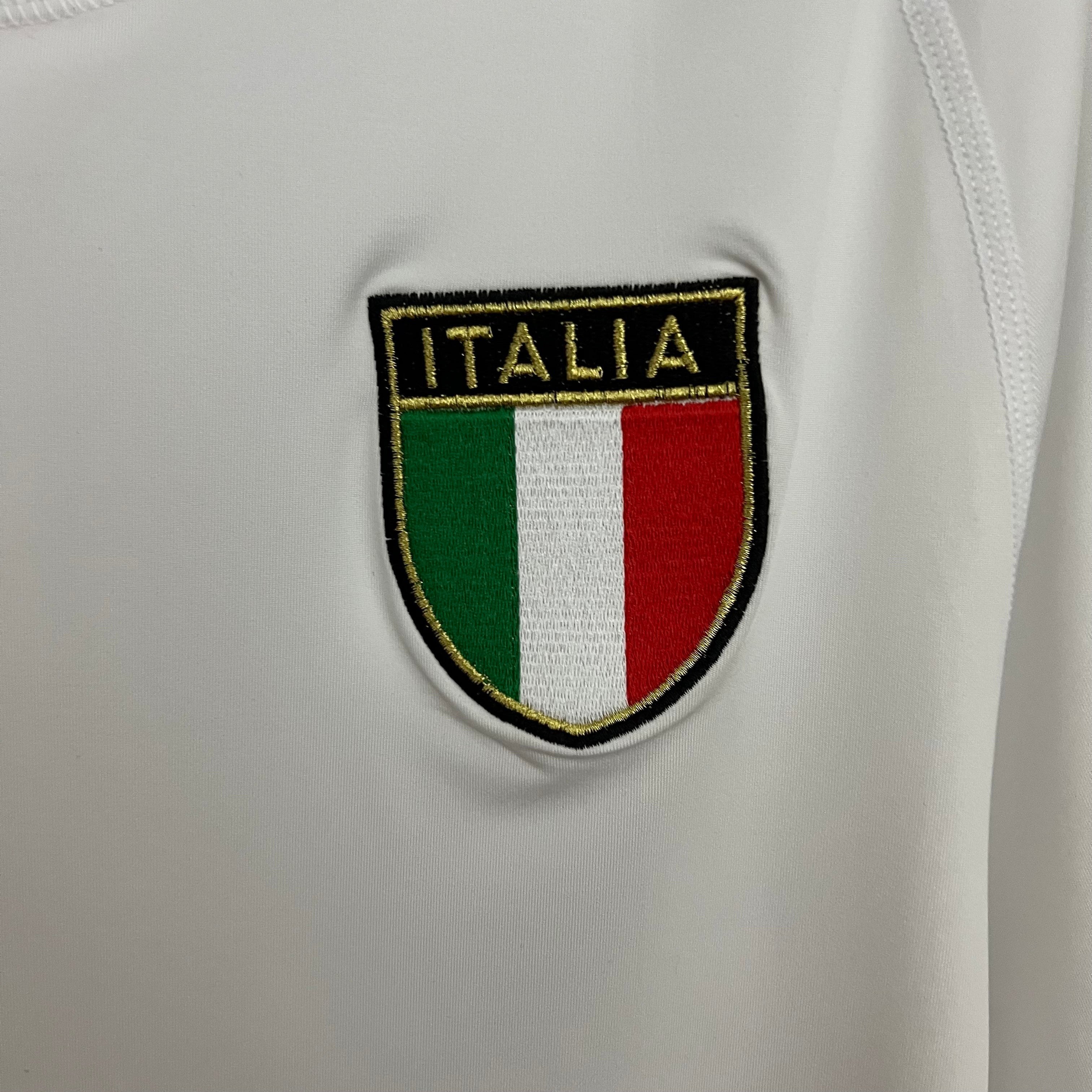 1990s Italy Retro Football Shirt | White Green Home