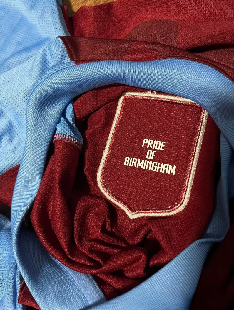 2020s Aston Villa Retro Football Shirt | Claret Sky Blue Home