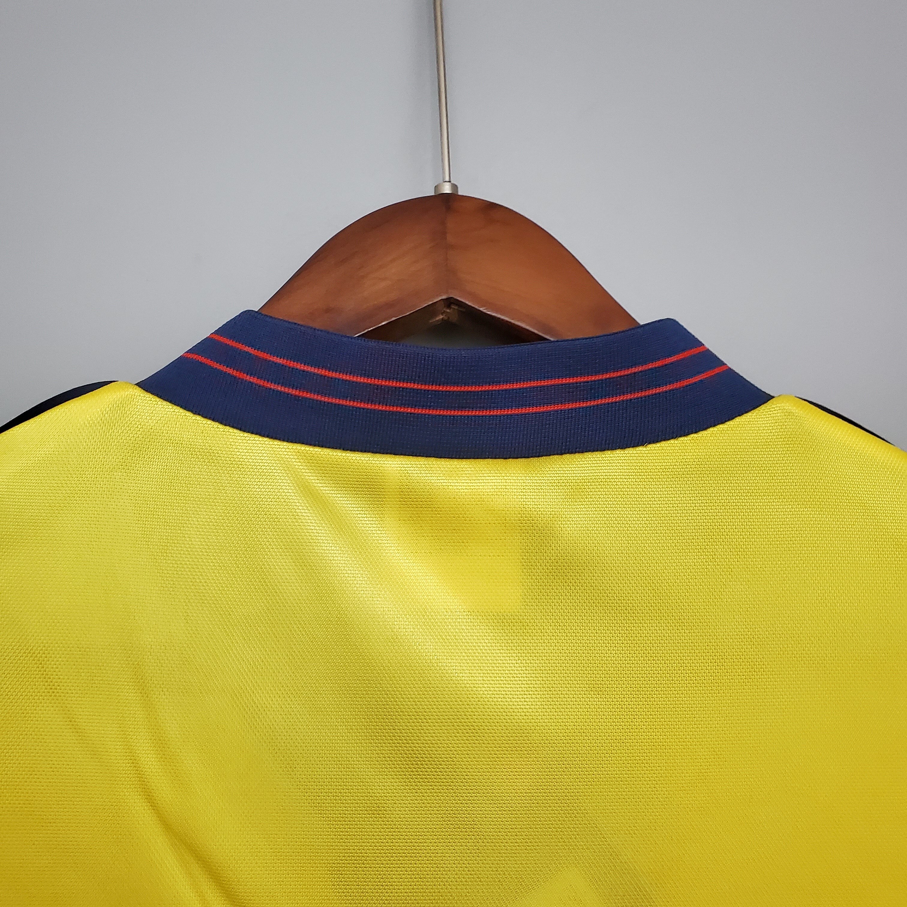 1980s Arsenal Retro Football Shirt | Yellow Navy Home