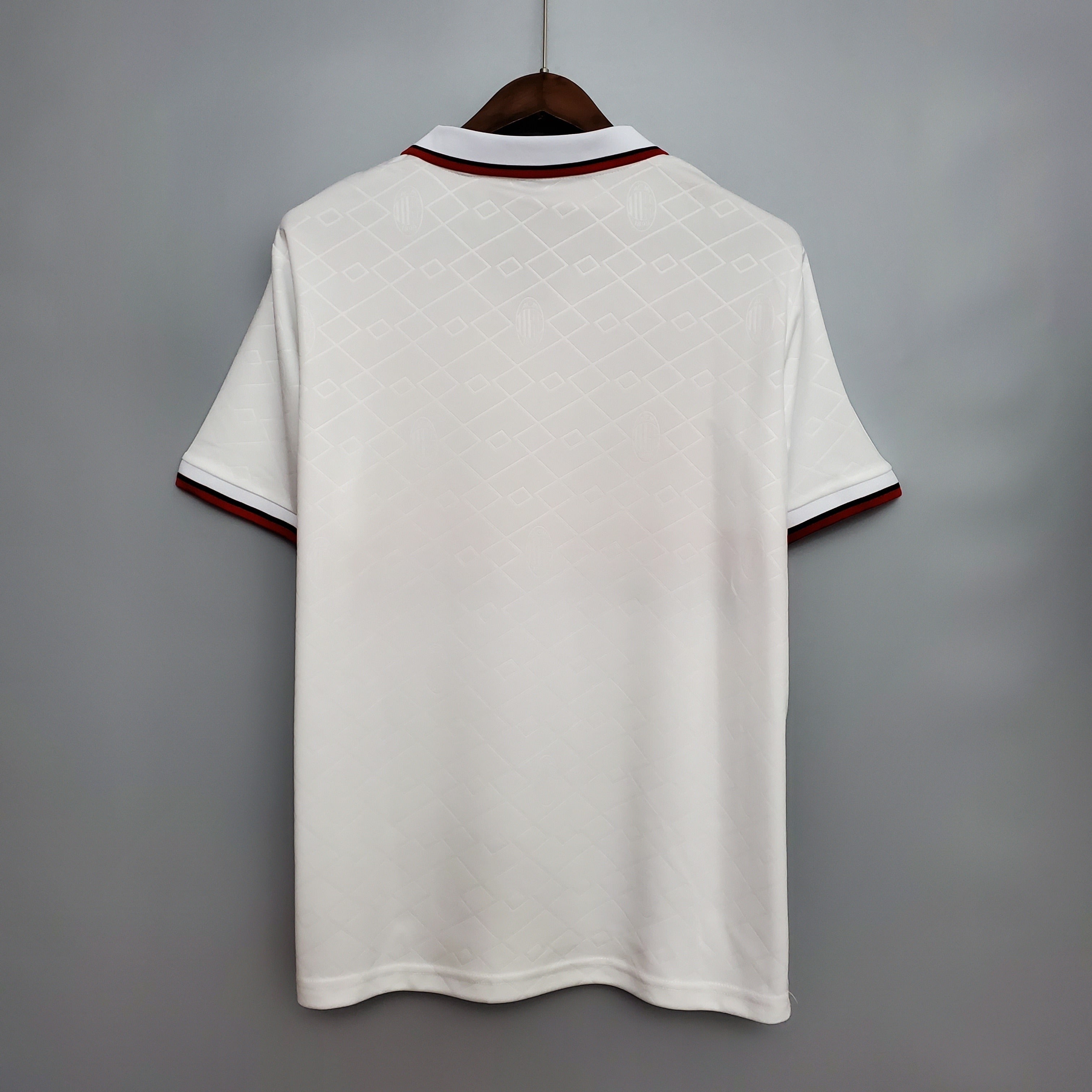 1990s AC Milan Retro Football Shirt | White Red Third