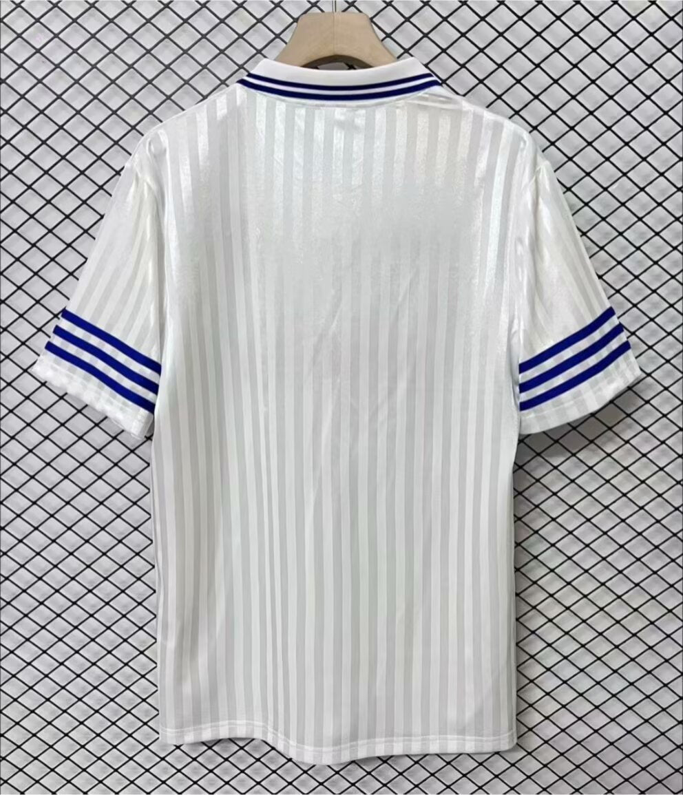 1990s Zaragoza Retro Football Shirt | White Blue Home