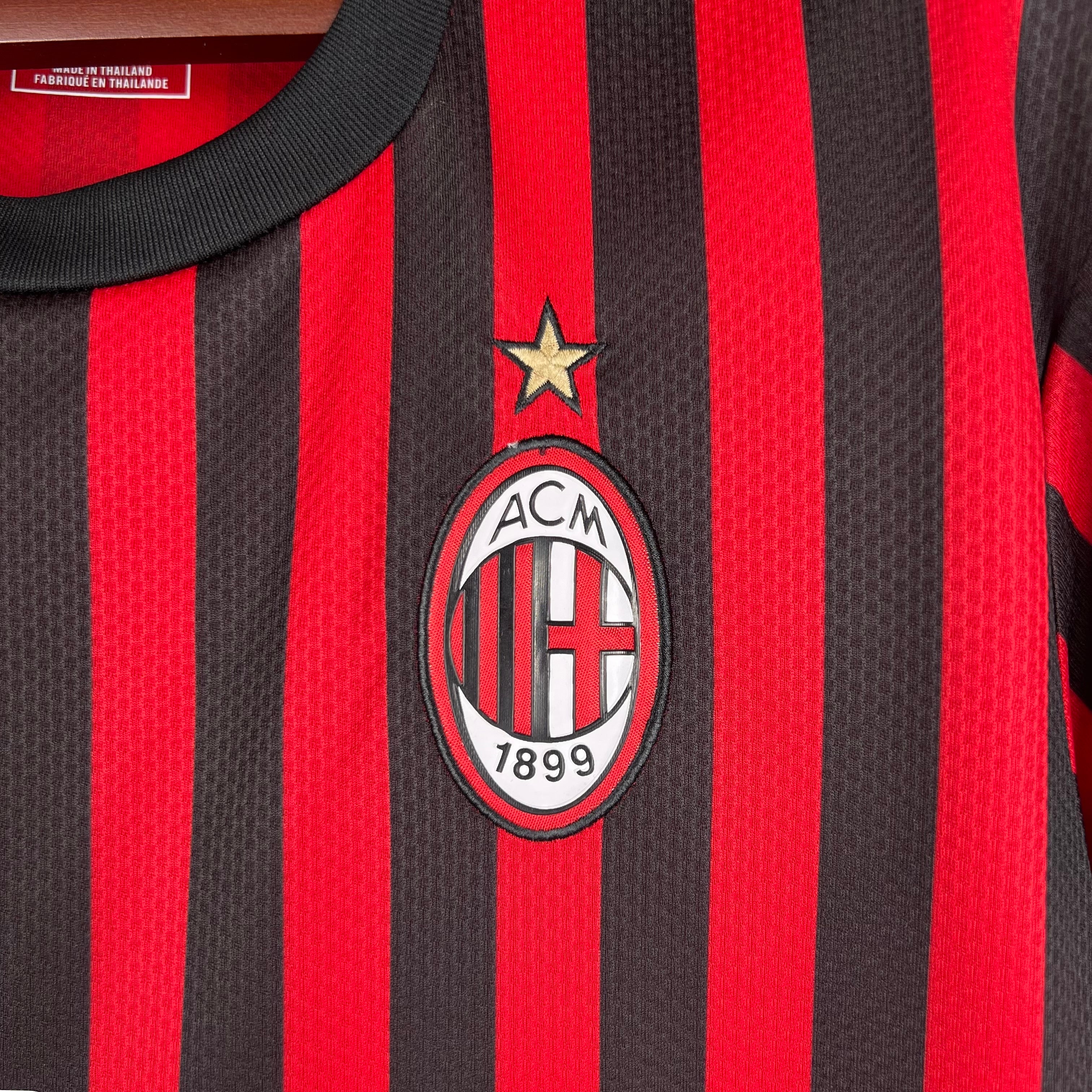 2010s AC Milan Retro Football Shirt | Red Black Home