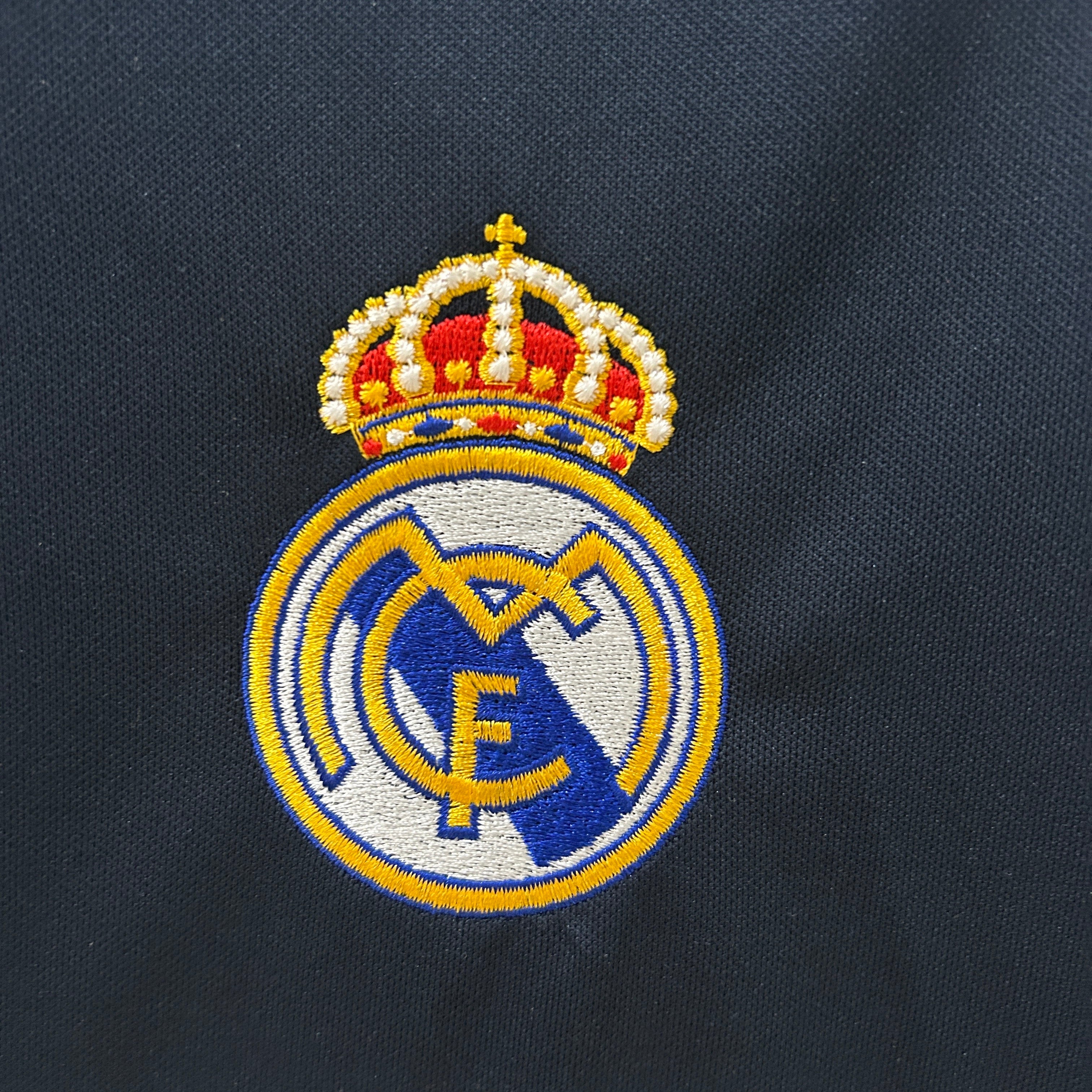 2000s Real Madrid Retro Football Shirt | Navy Sky Blue Home