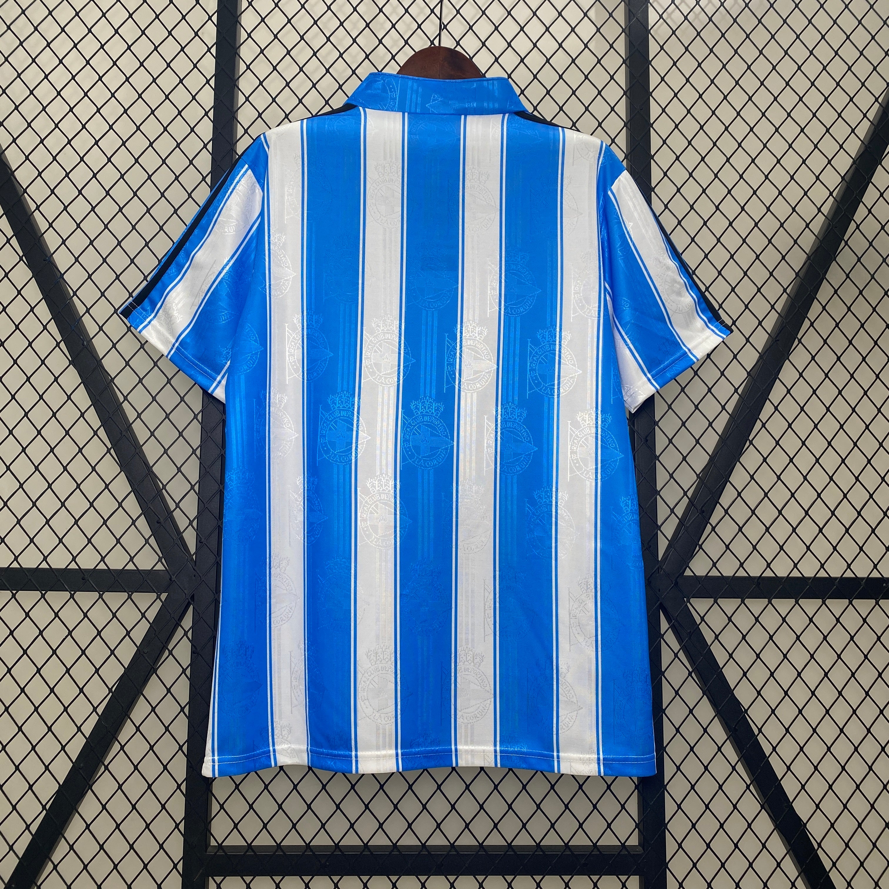 1990s Deportivo La Coruna Retro Football Shirt | Blue White Home