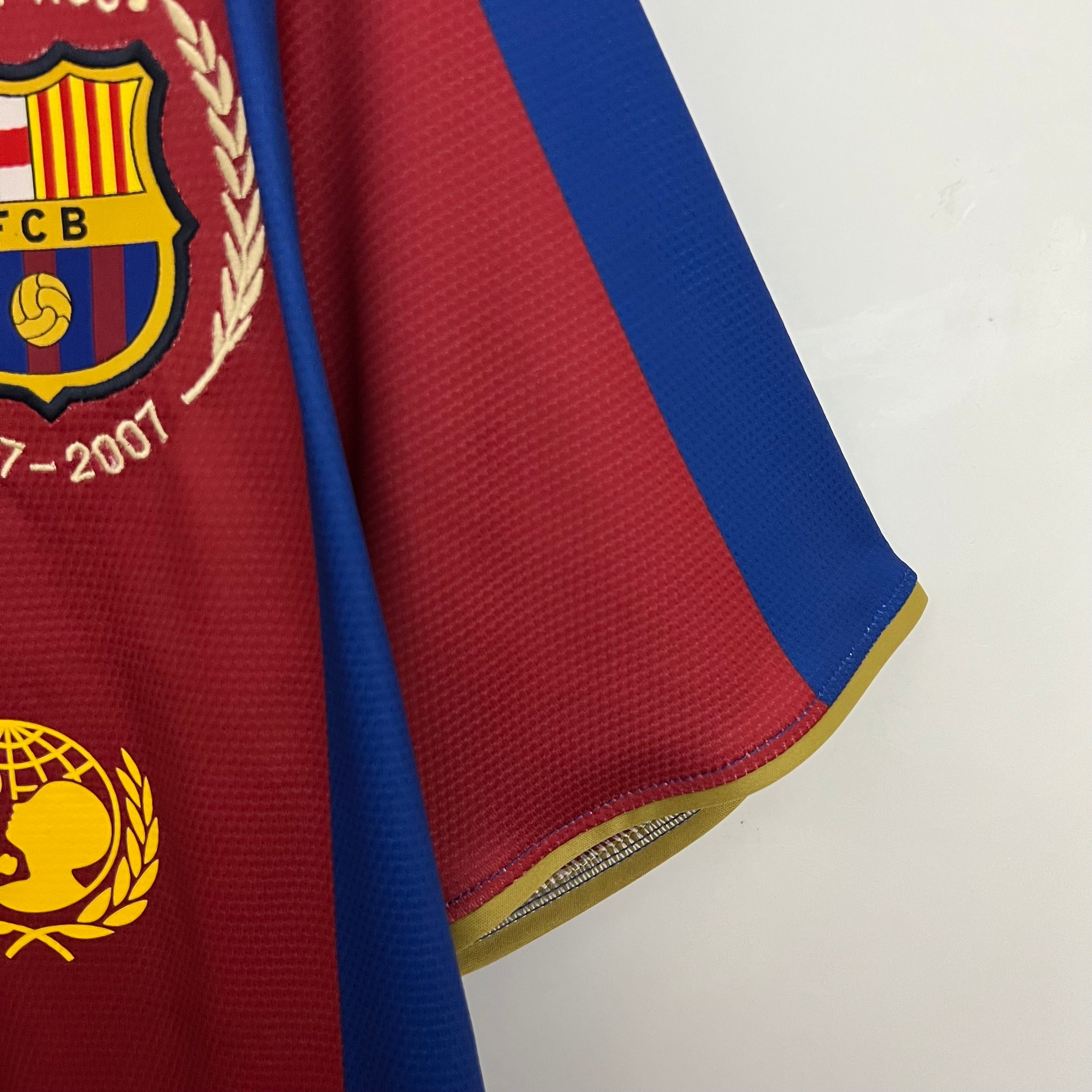 2000s Barcelona Retro Football Shirt | Red Blue Home