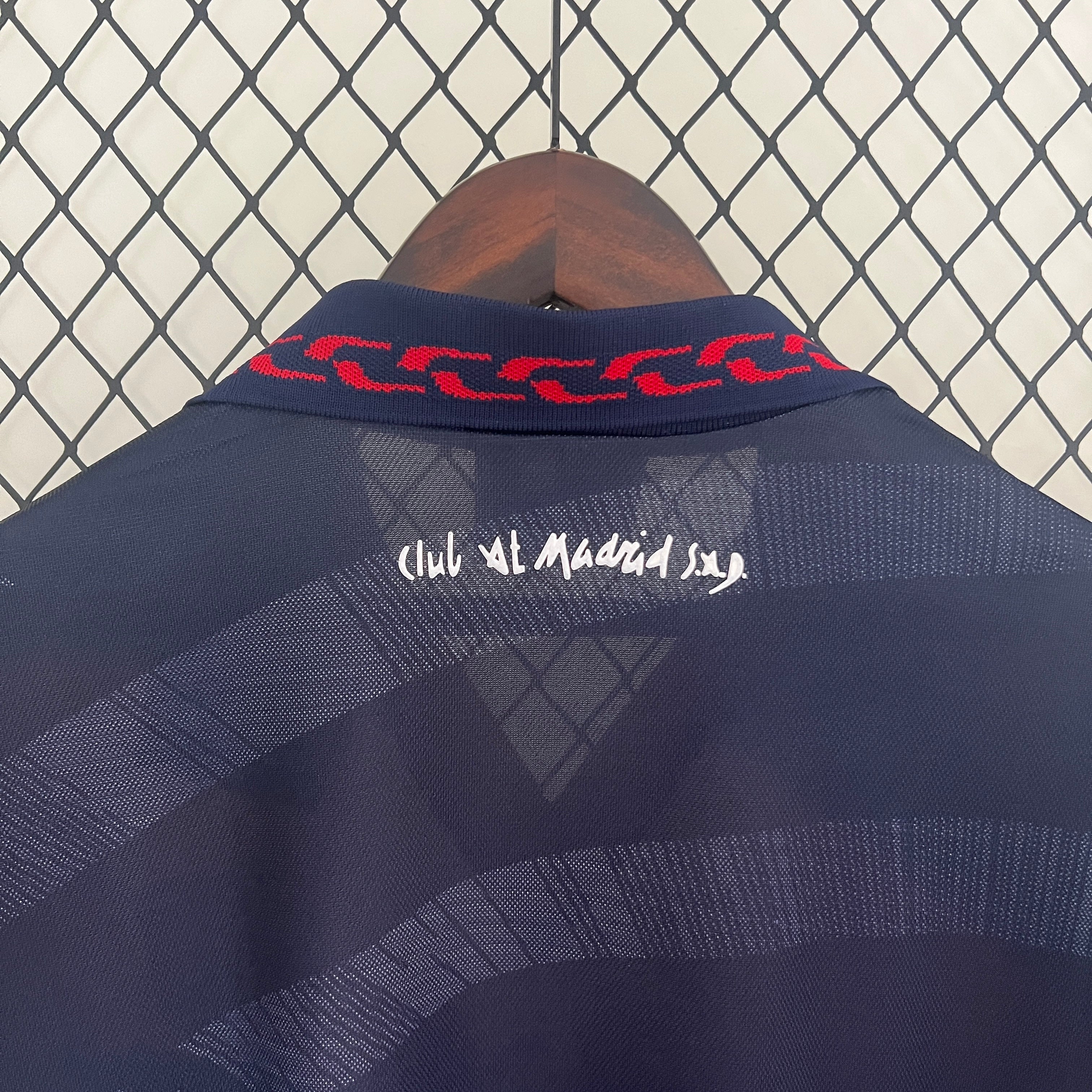 1990s Atletico Madrid Retro Football Shirt | Red Navy Home