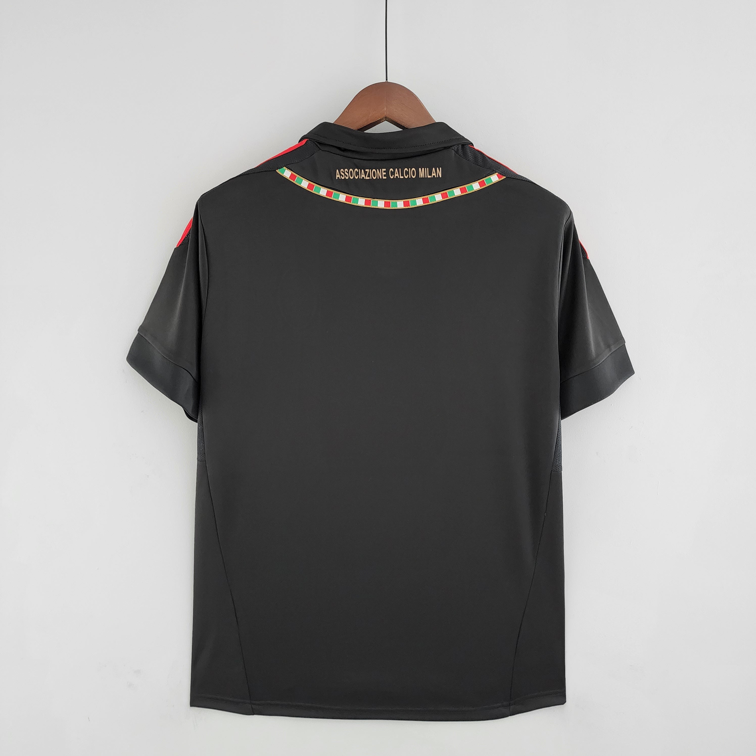 2010s AC Milan Retro Football Shirt | Black Red Home