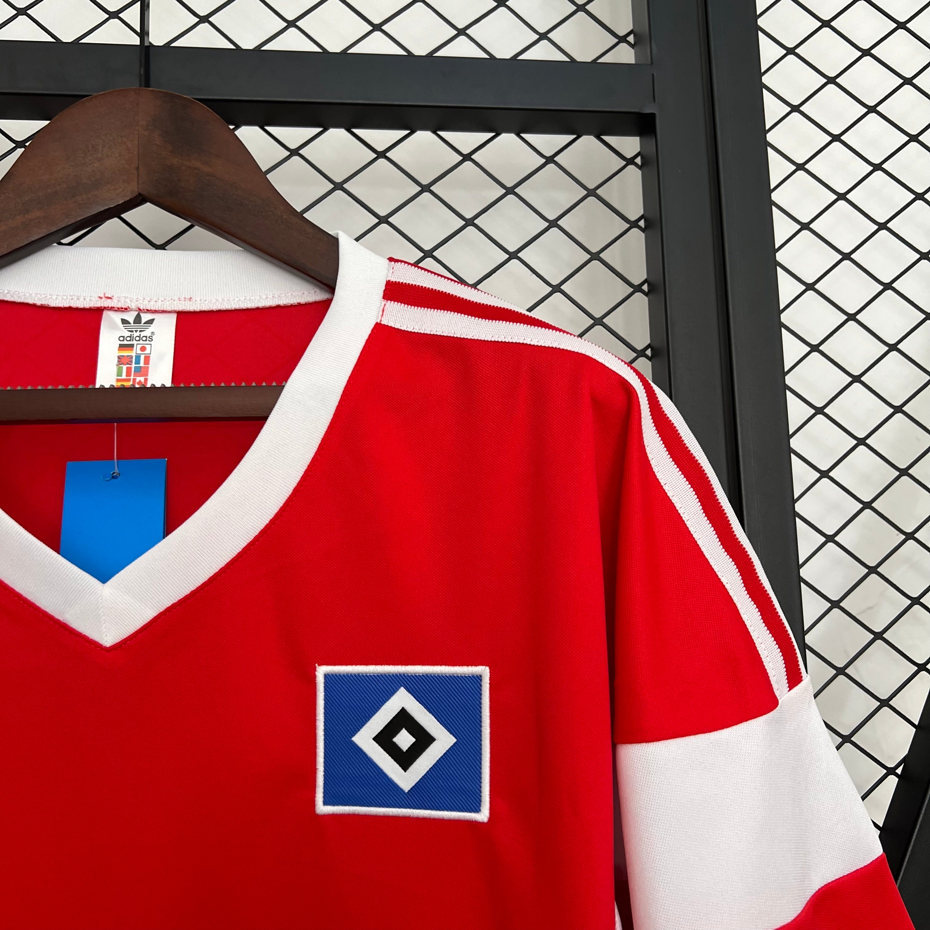 1990s Hamburger SV Retro Football Shirt | Red White Home