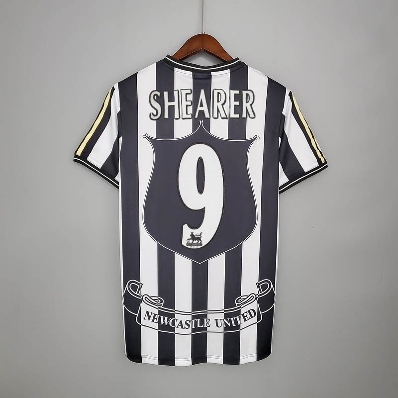1990s Newcastle United Retro Football Shirt | Black White Home