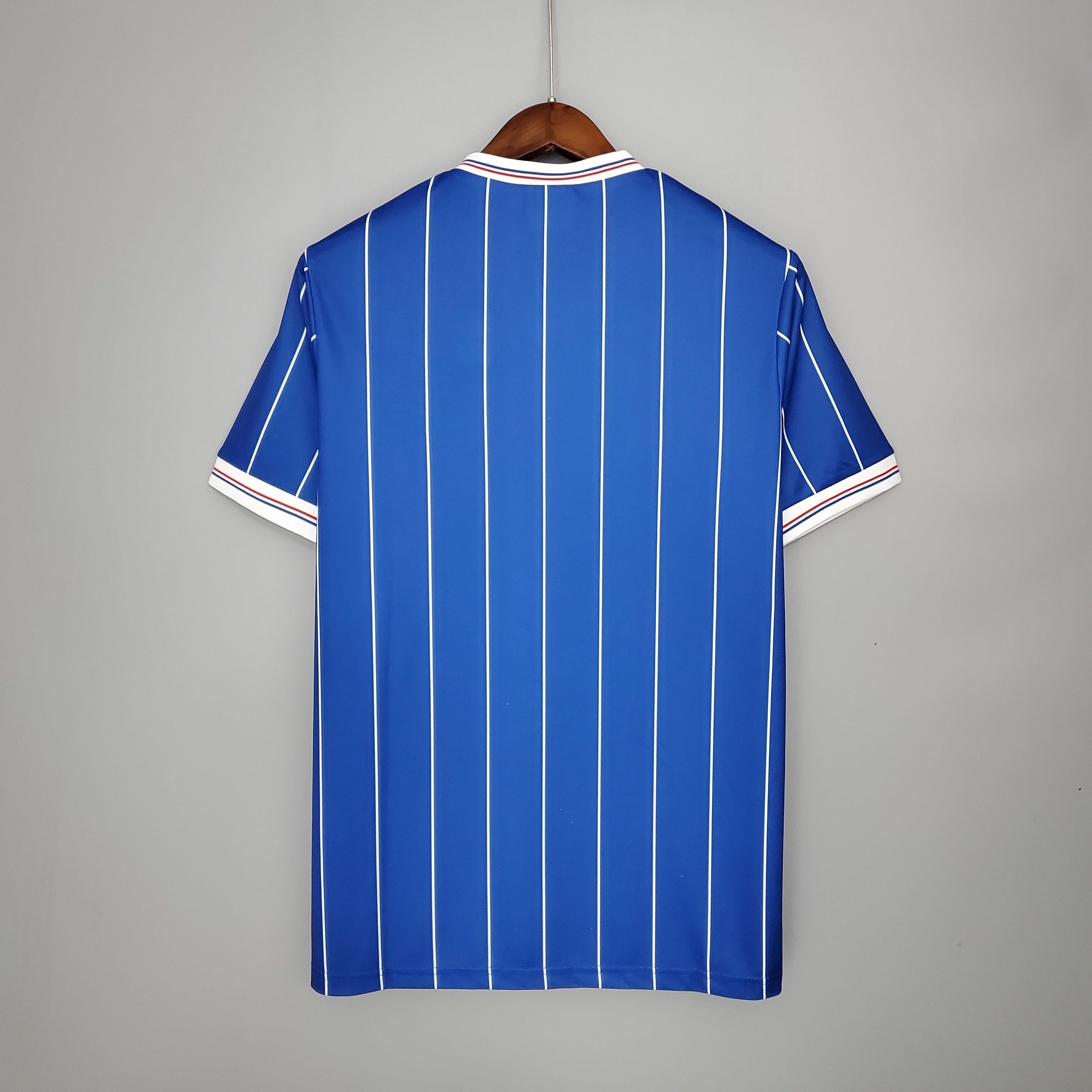 1980s Rangers Retro Football Shirt | Blue White Home
