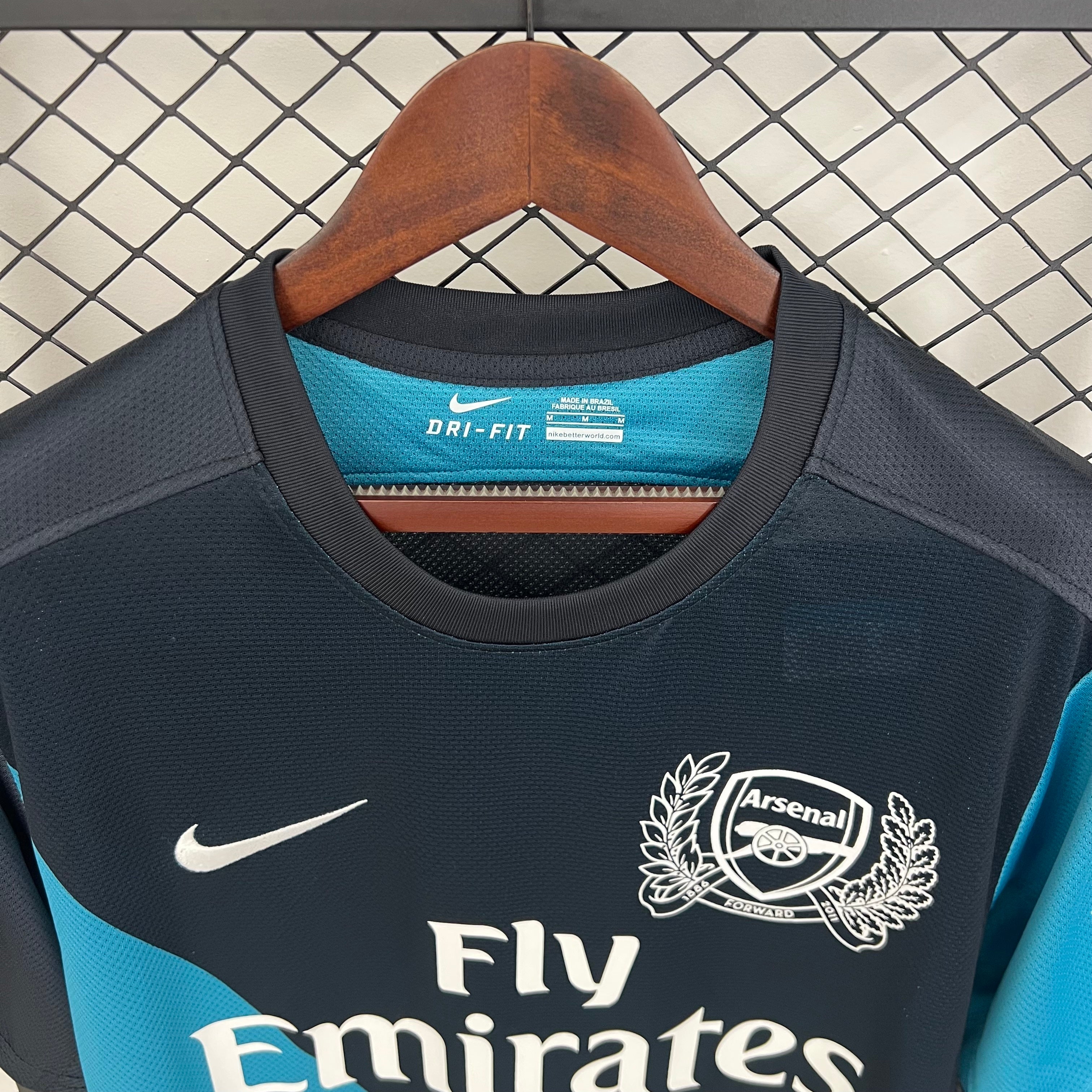 2010s Arsenal Retro Football Shirt | Black Blue Home
