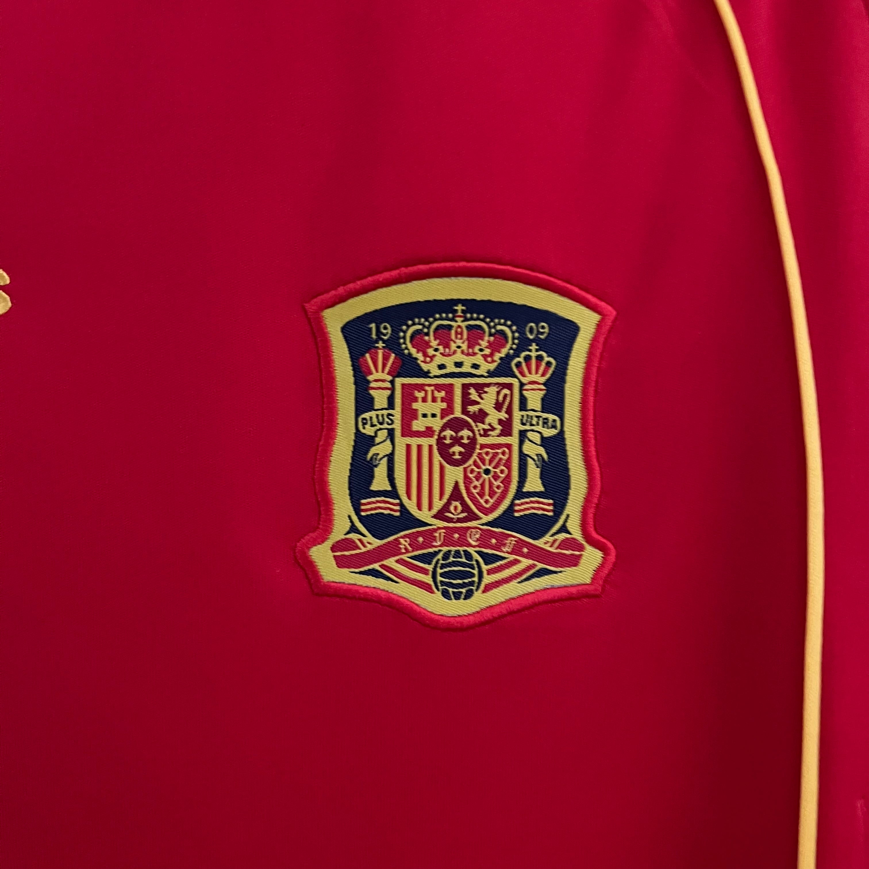2000s Spain Retro Football Shirt | Red Yellow Home