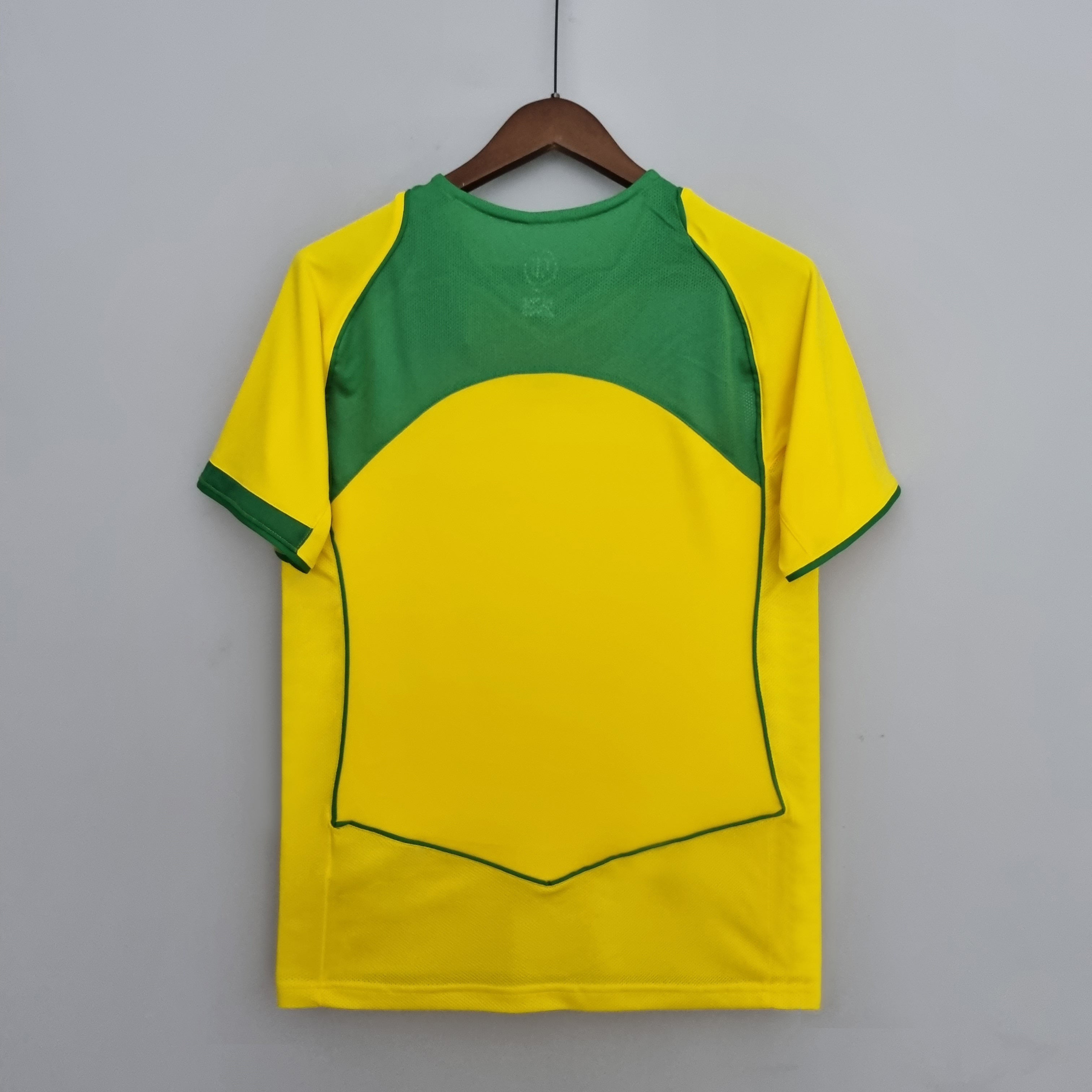 2000s Brazil Retro Football Shirt | Yellow Green Home