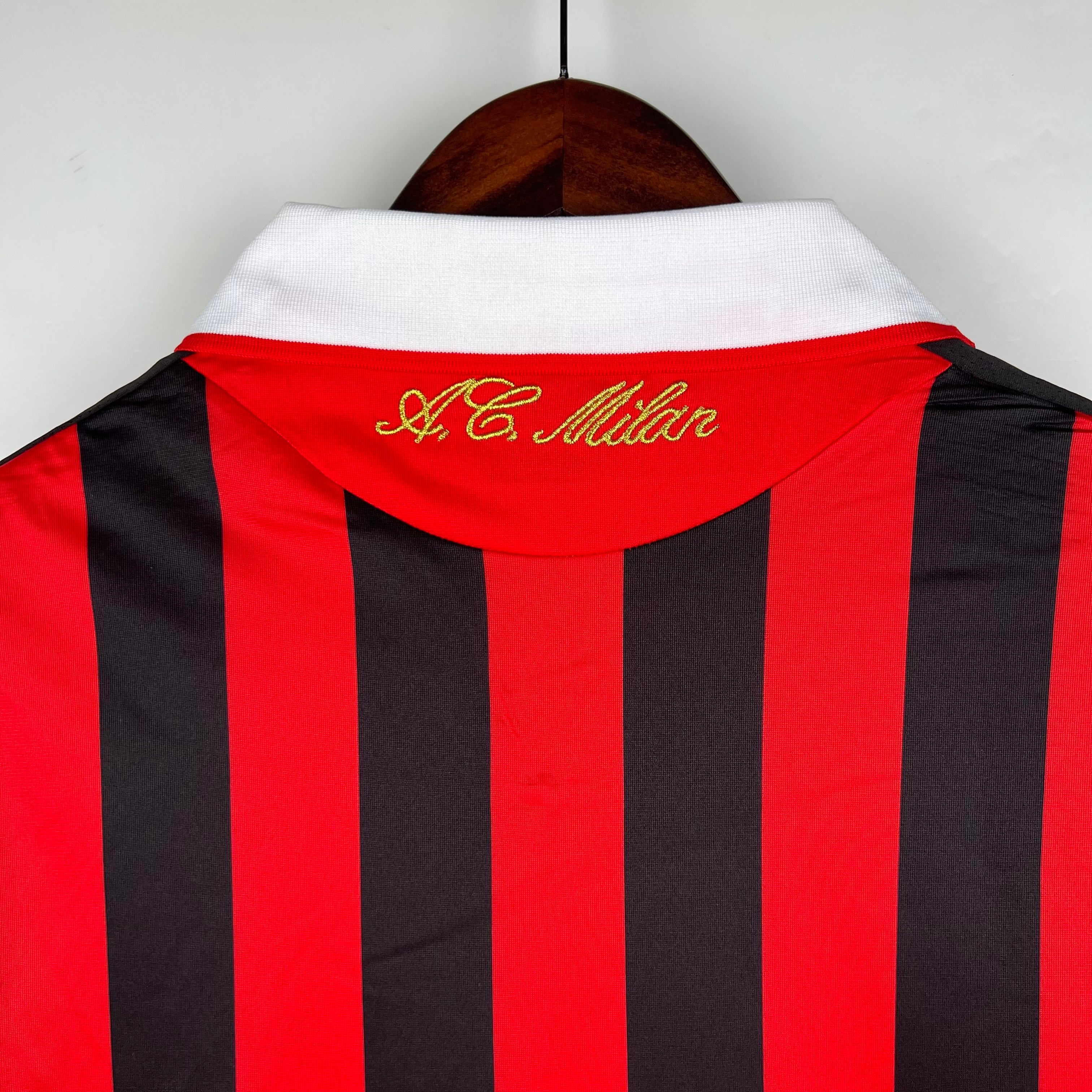 2000s AC Milan Retro Football Shirt | Red Black Home