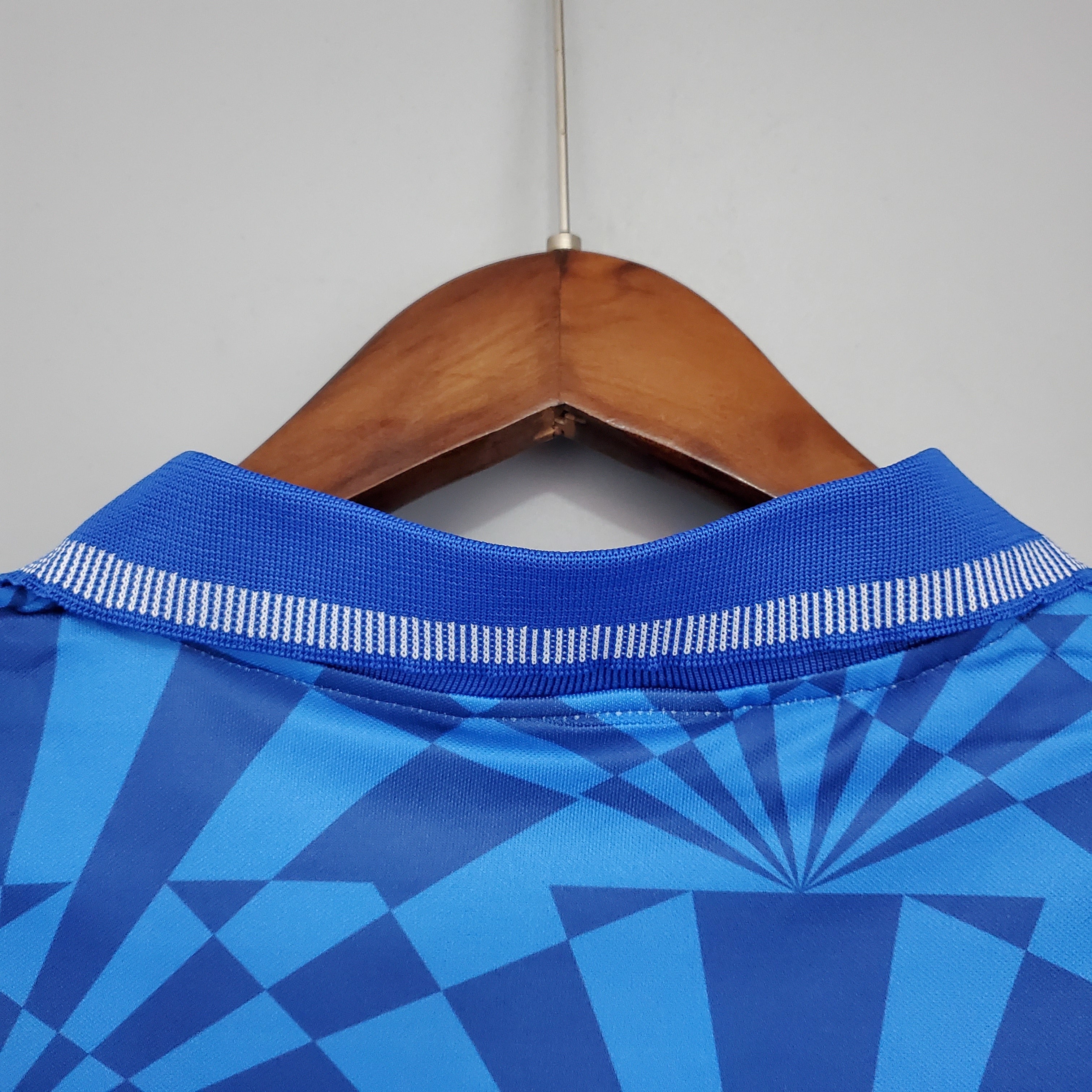 1990s Napoli Retro Football Shirt | Blue Light Blue Home