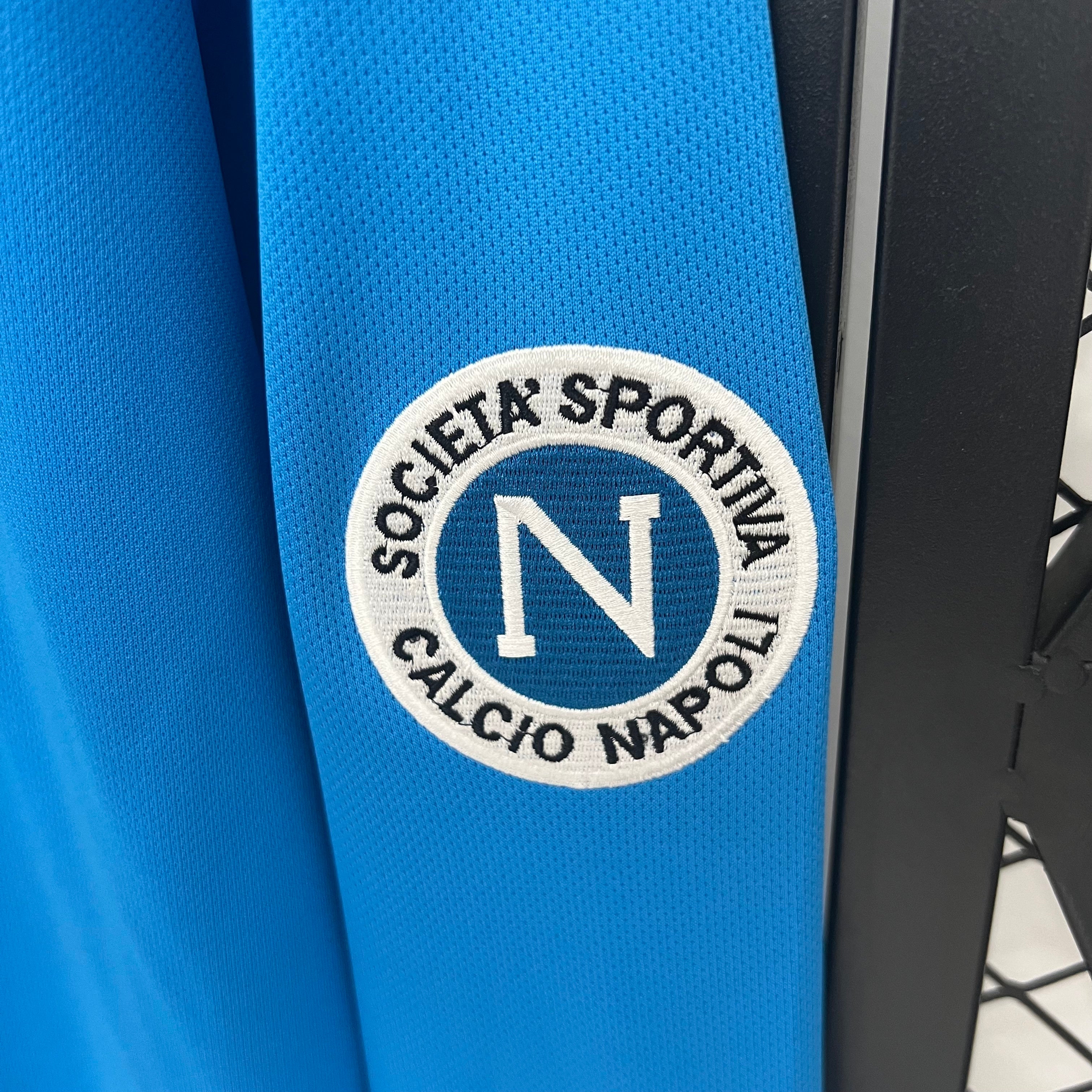 1980s Napoli Retro Football Shirt | Blue White Home