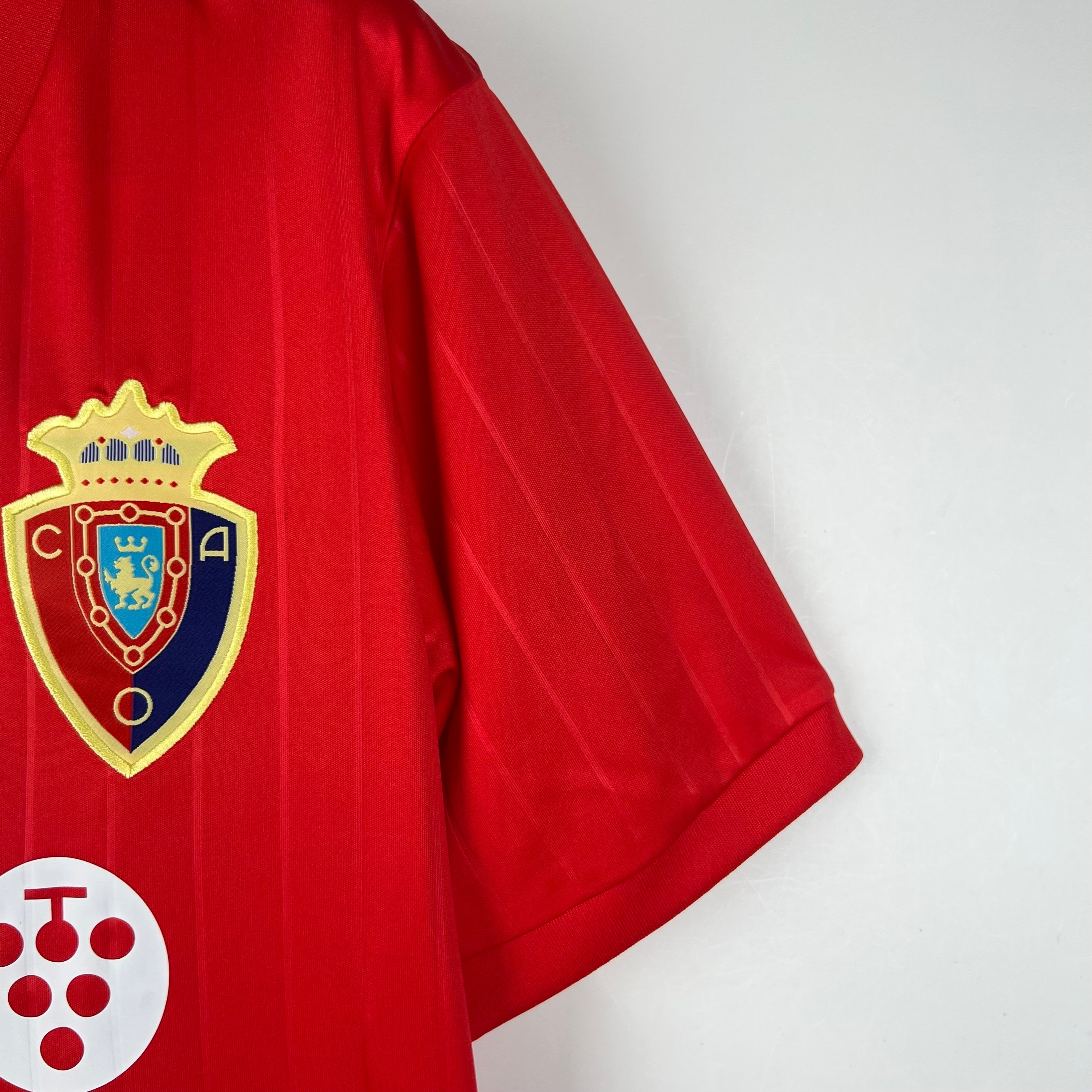 1990s Osasuna Retro Football Shirt | Red Blue Home