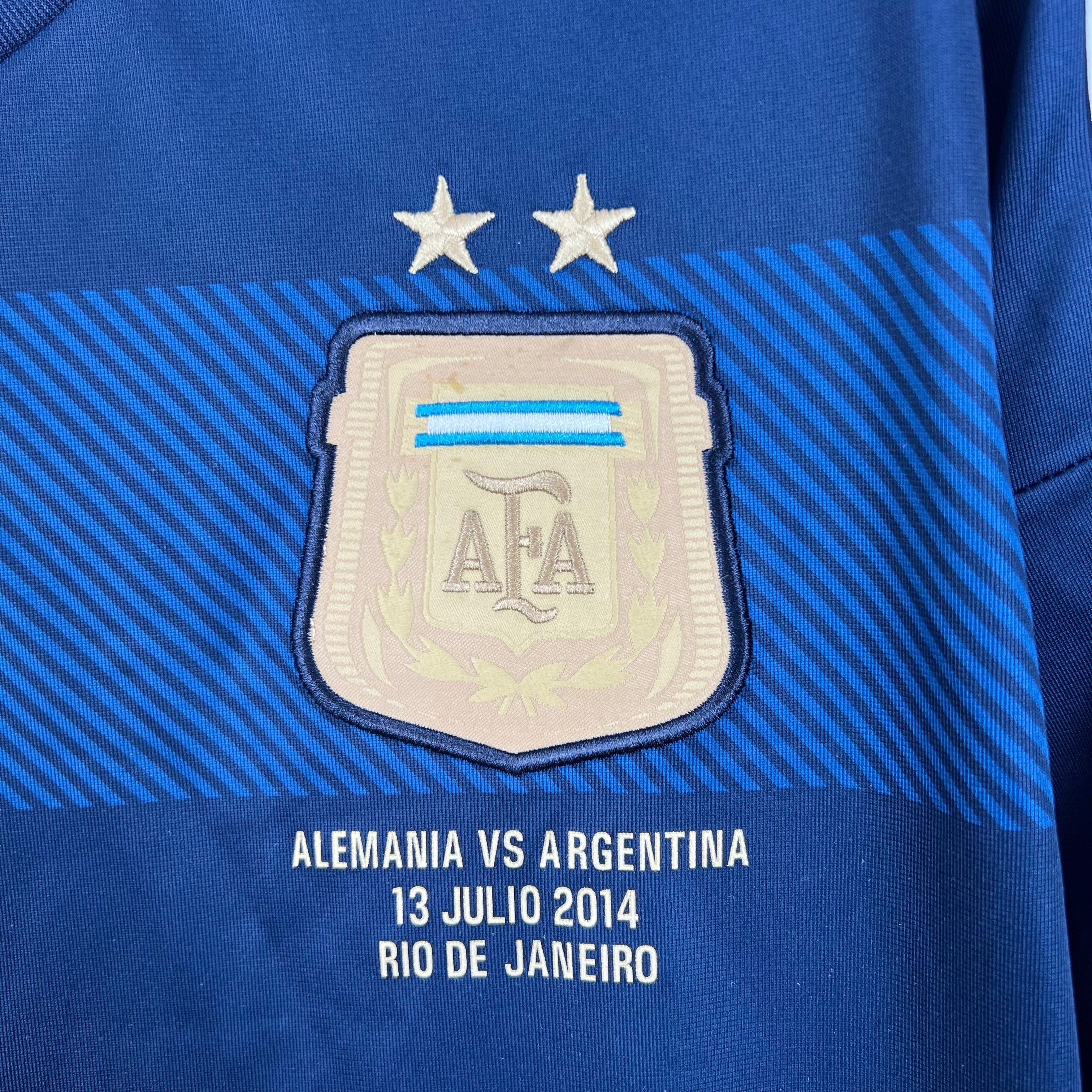 2010s Argentina Retro Football Shirt | Navy Blue Home