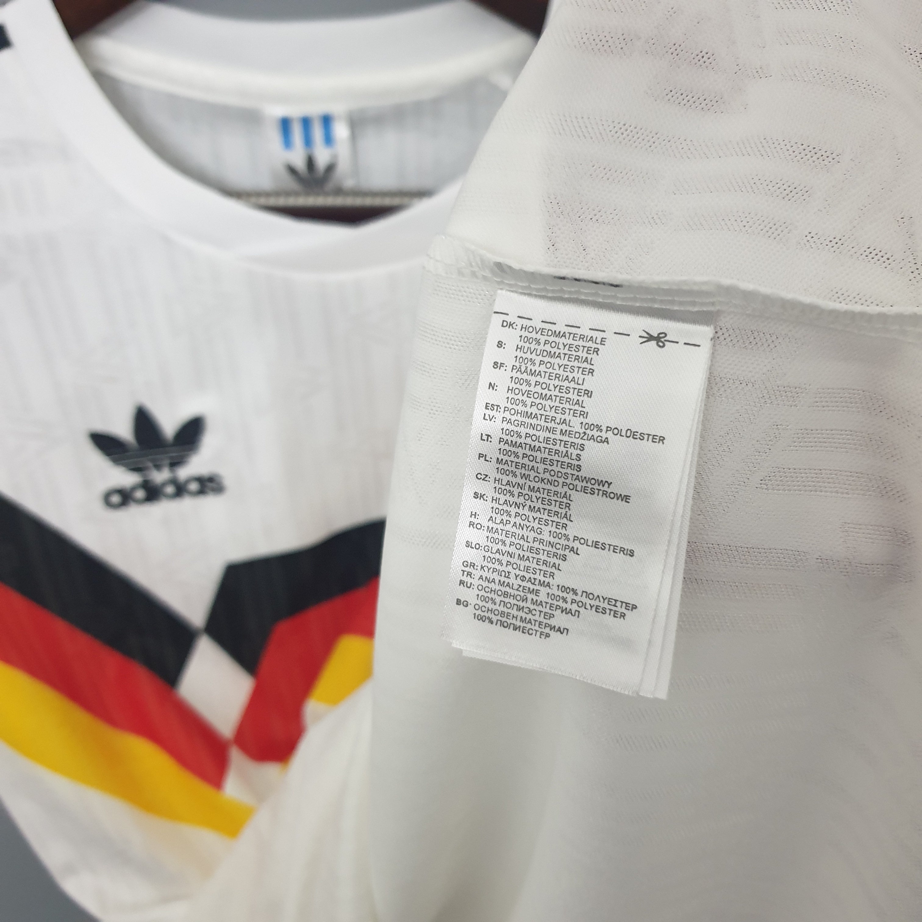 1980s Germany Retro Football Shirt | White Black Home