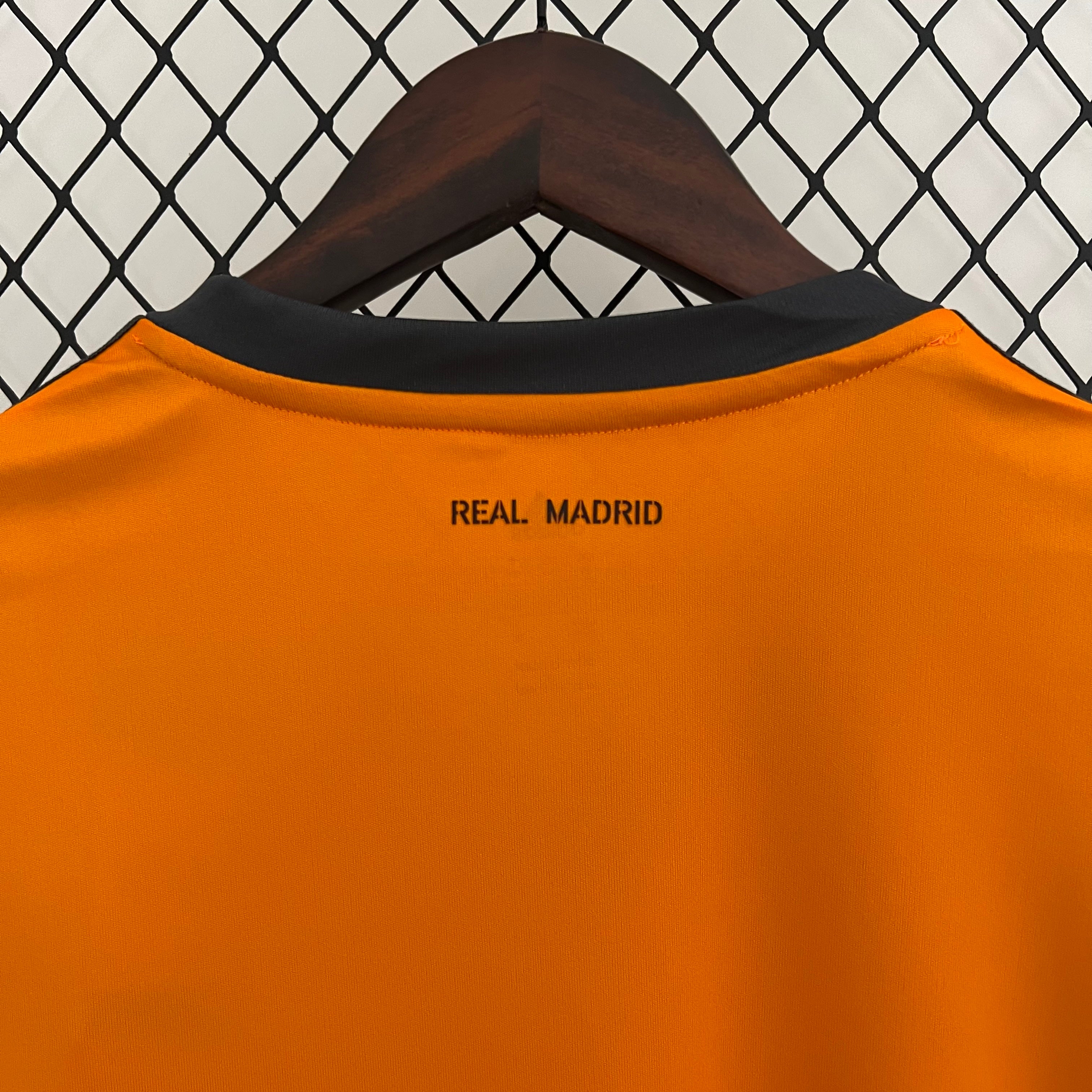 2020s Real Madrid Retro Football Shirt | Orange Black Home