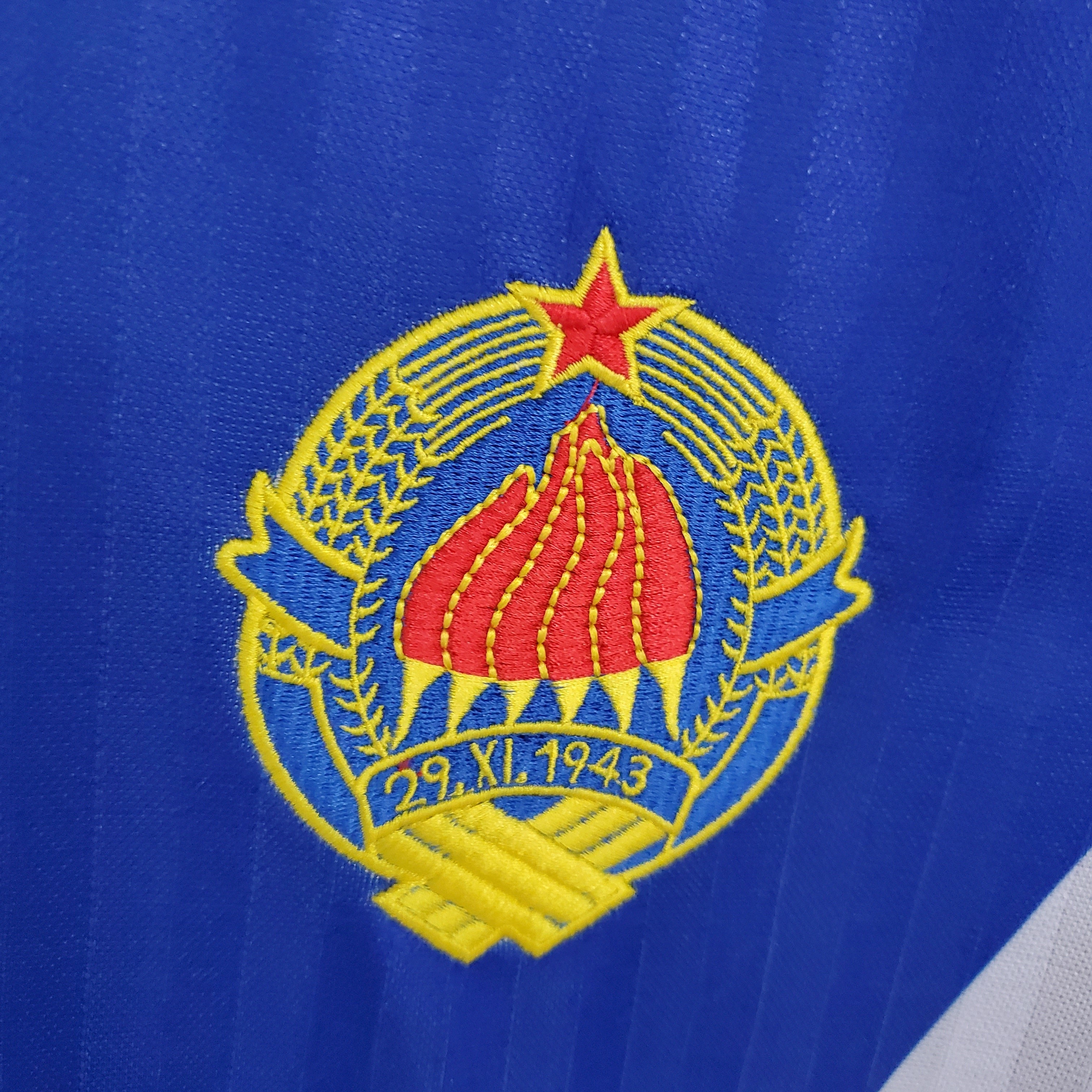 1980s Yugoslavia Retro Football Shirt | Blue Red Home