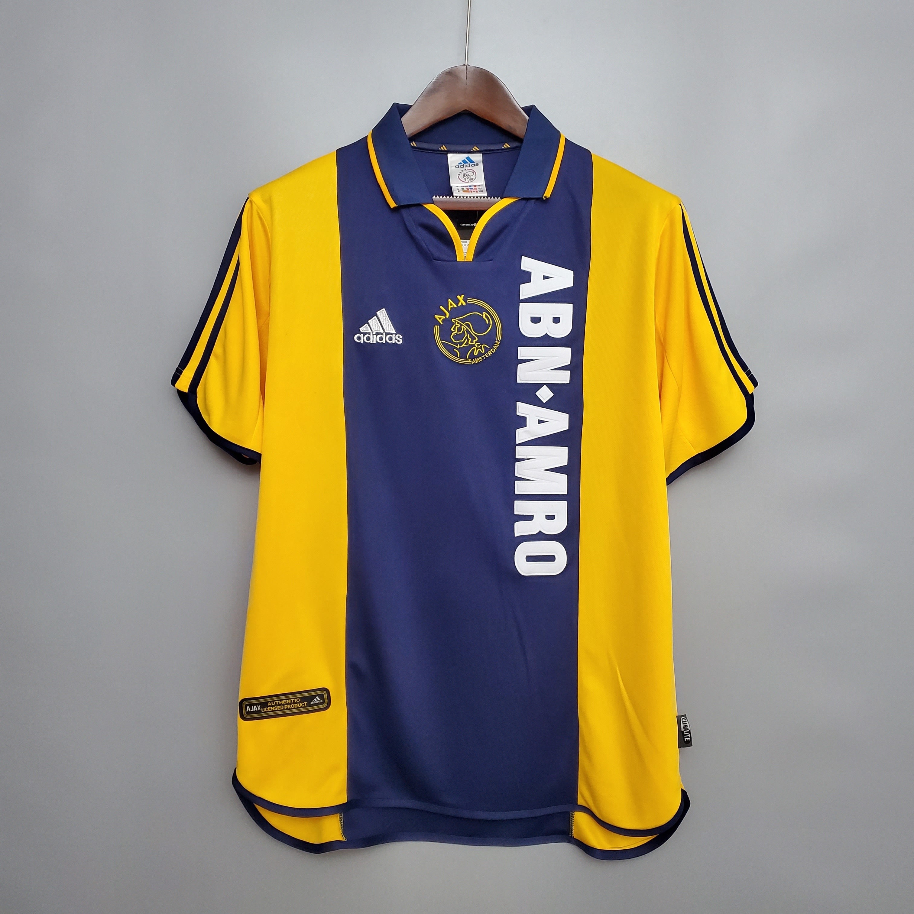 1990s Ajax Retro Football Shirt | Yellow Navy Home