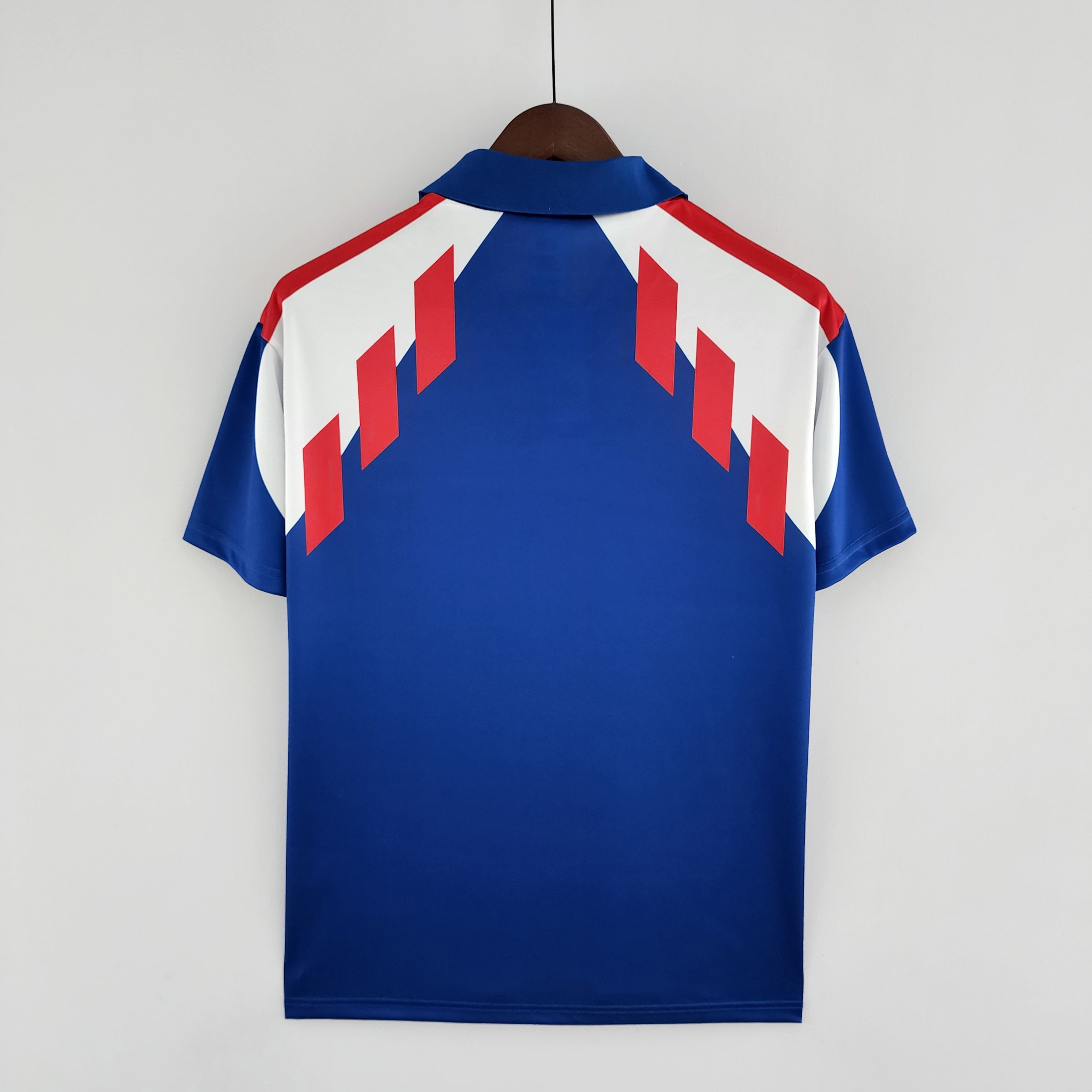 1980s France Retro Football Shirt | Blue Red Home