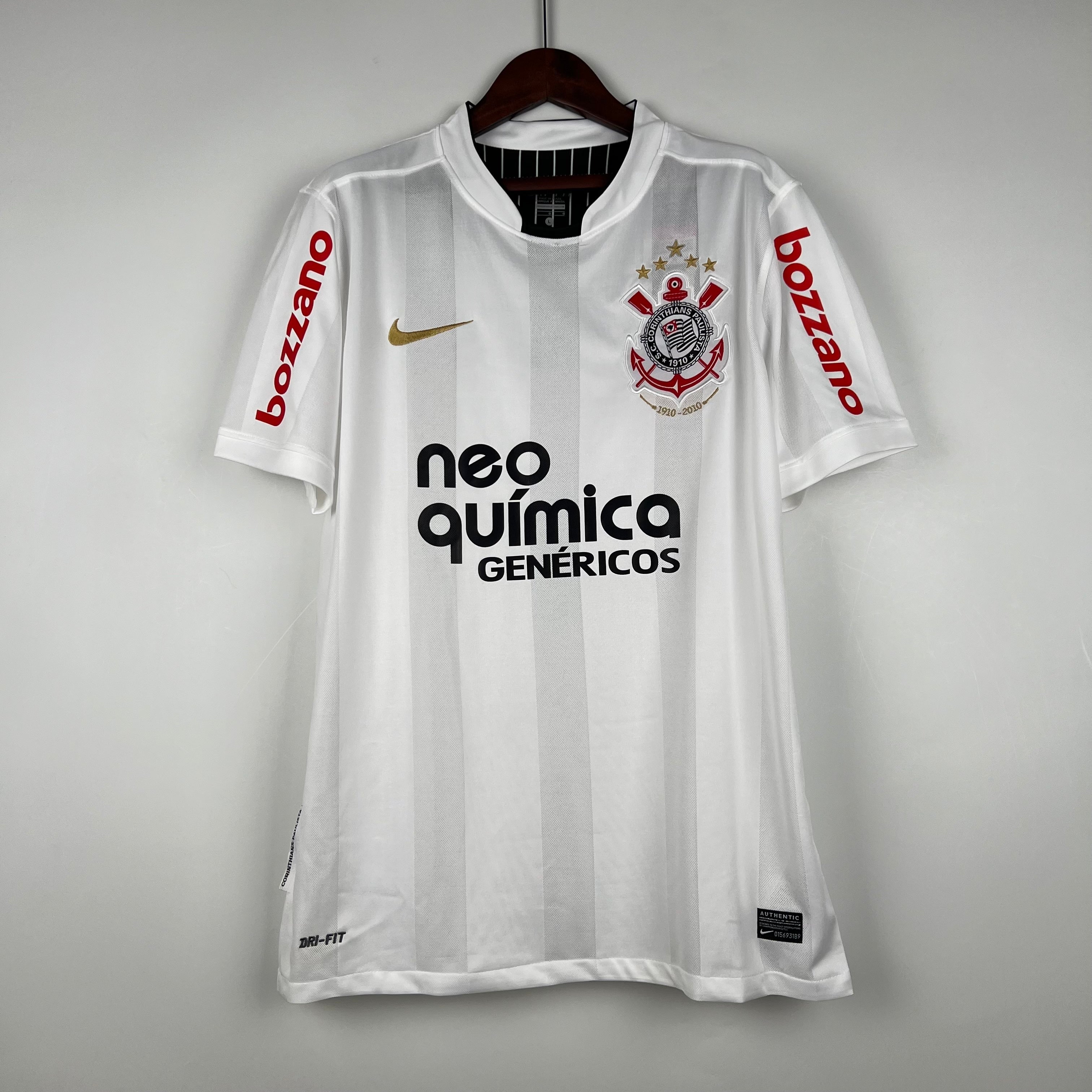 2010s Corinthians Retro Football Shirt | White Red Home
