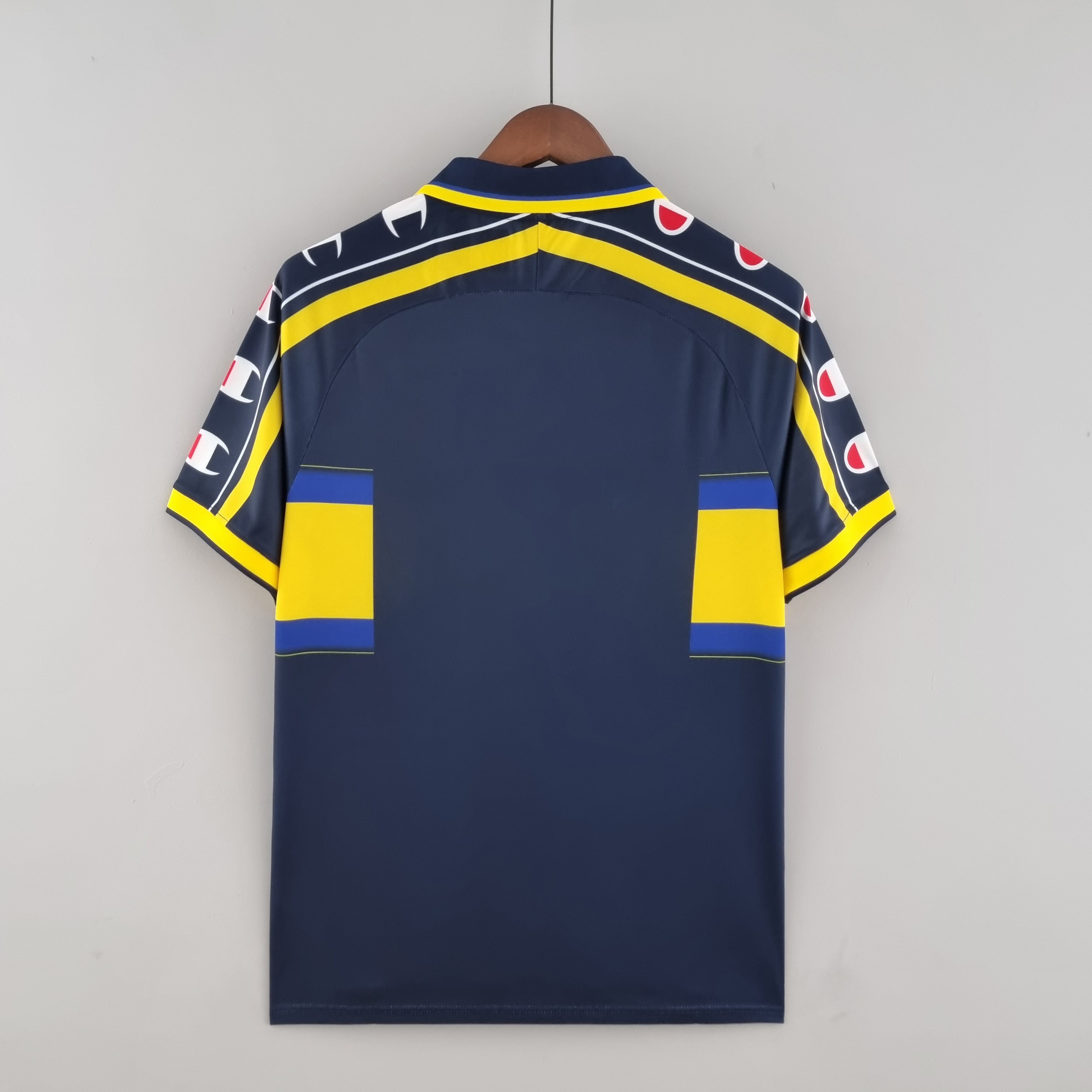 1990s Parma Retro Football Shirt | Navy Yellow Home