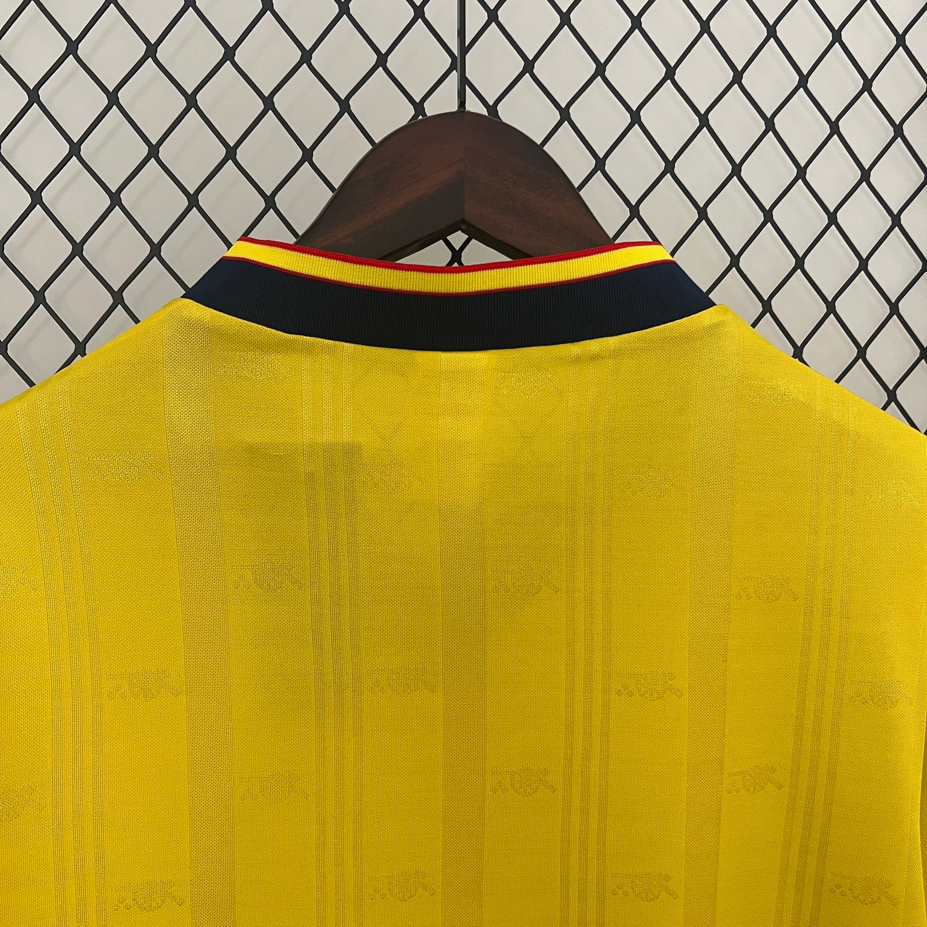 1980s Arsenal Retro Football Shirt | Yellow Black Home