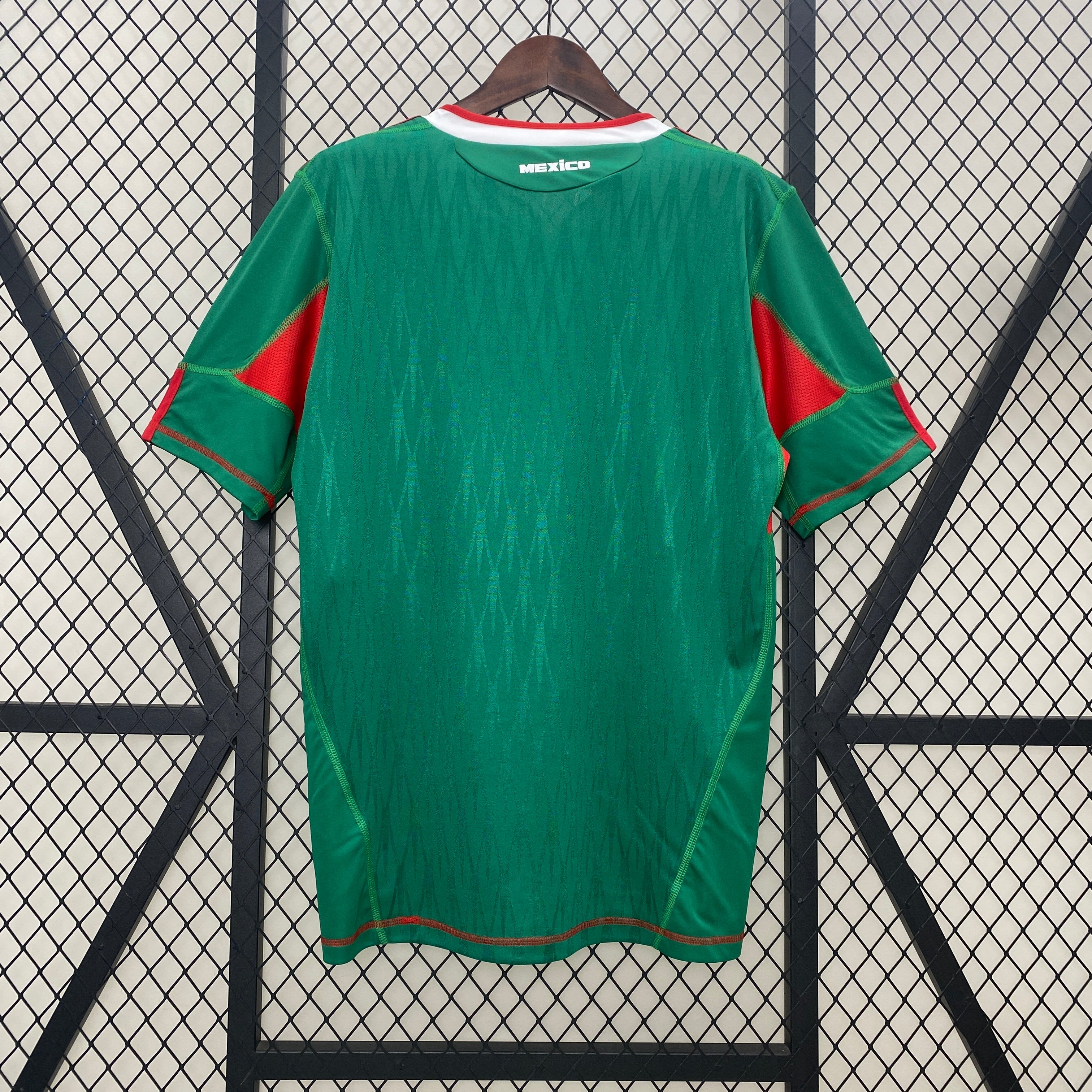 2000s Mexico Retro Football Shirt | Green Red Home