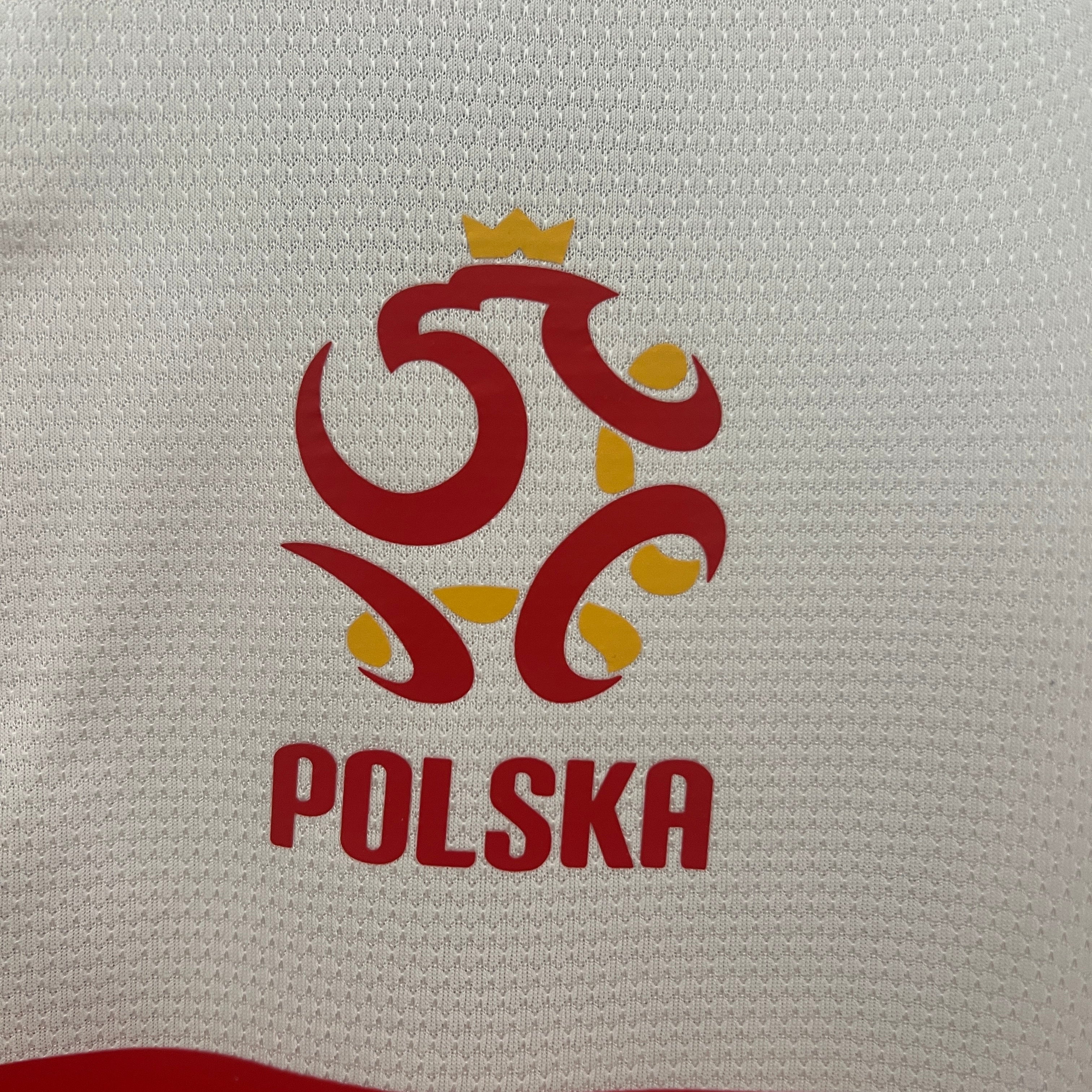 2020s Poland Retro Football Shirt | White Red Home