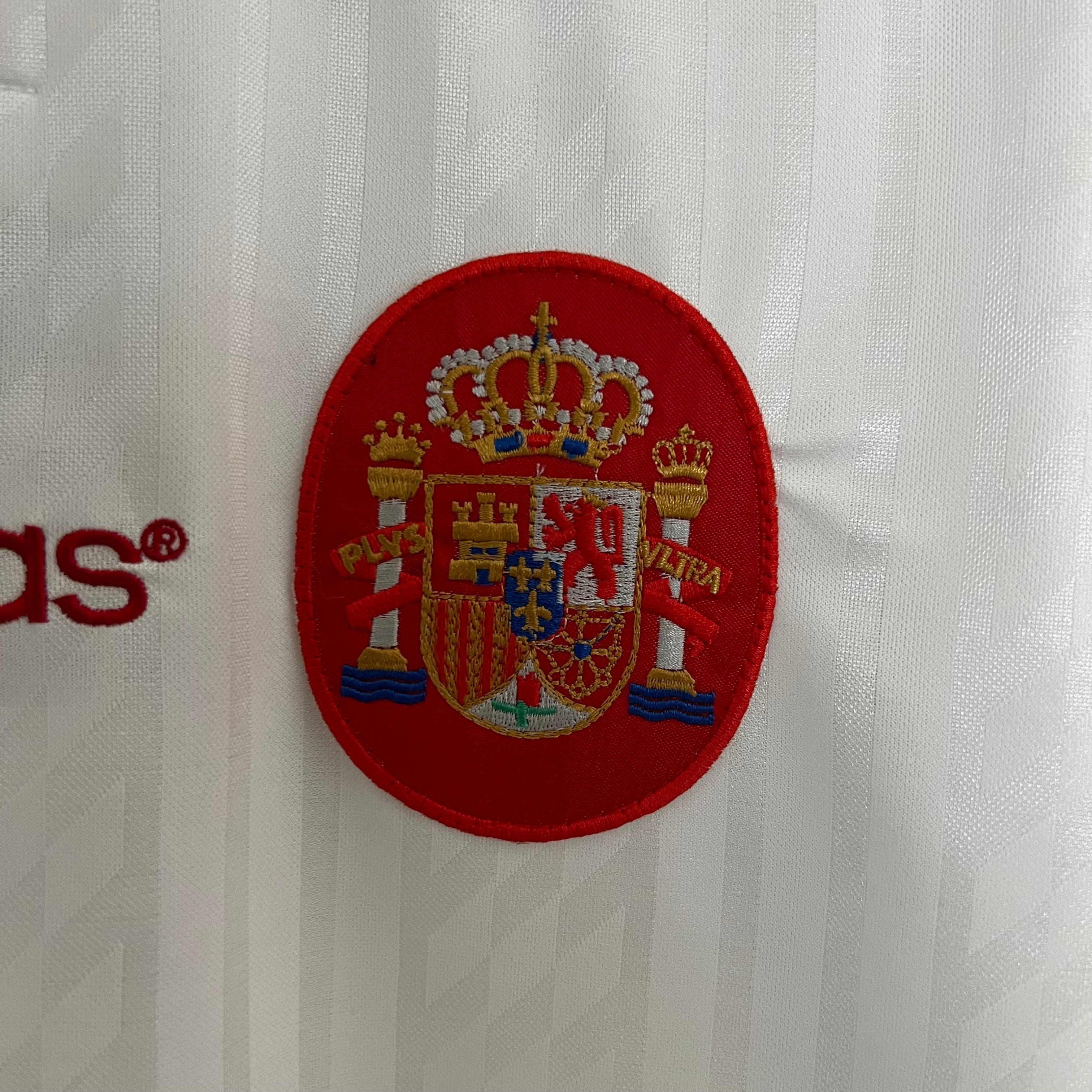 1990s Spain Retro Football Shirt | White Red Home